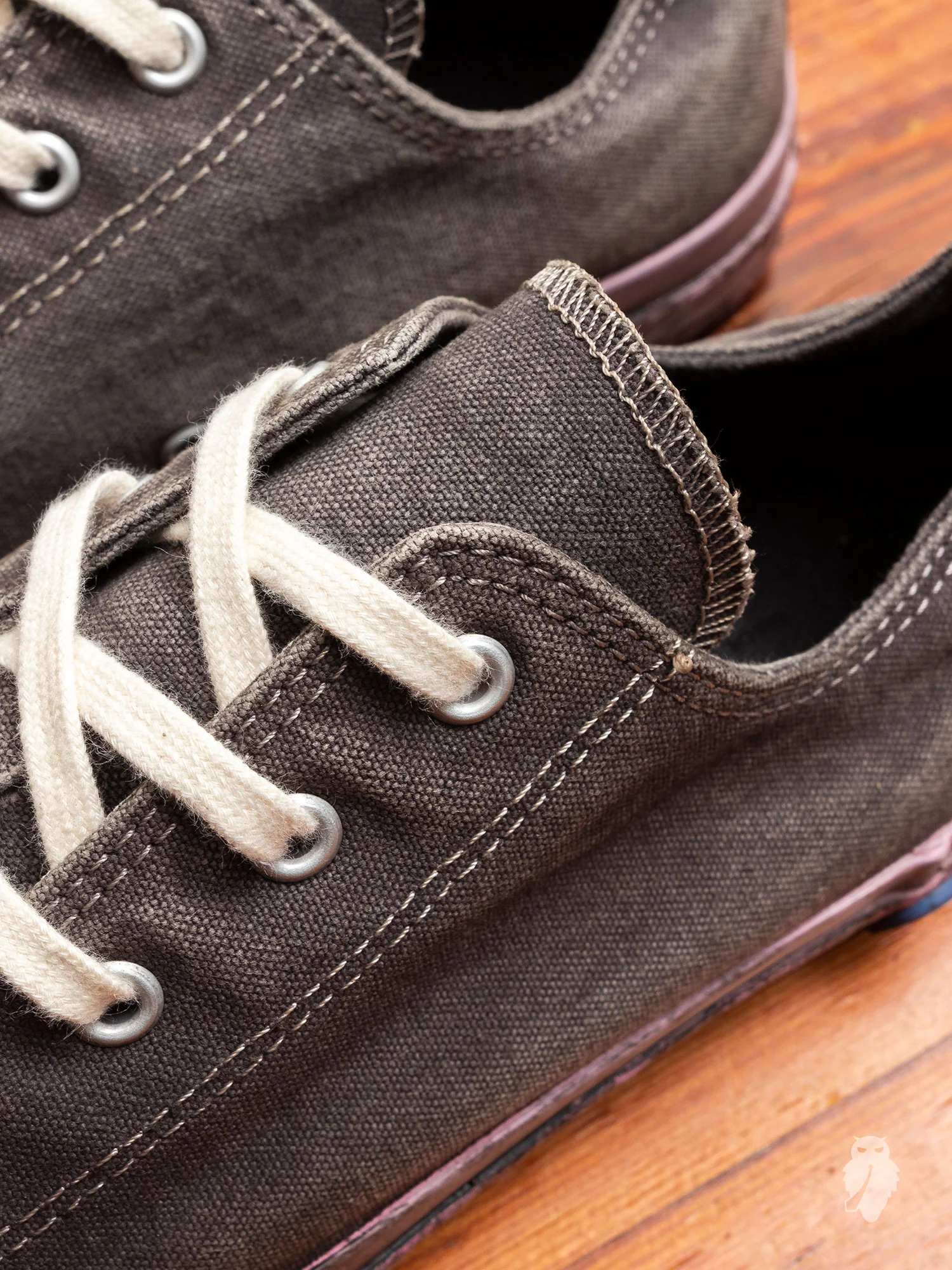 01JPB "10th Anniversary" Low Top Sneaker in Iron Overdye - Image 4