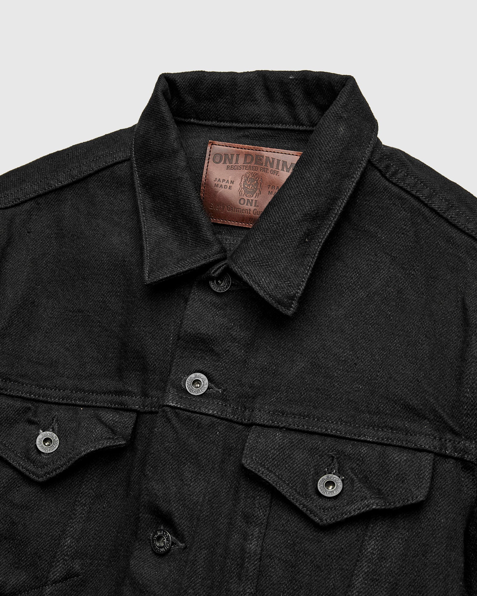 02527P-ZR-BKBK "Secret Denim" 20oz Black Selvedge Denim Jacket - Image 5