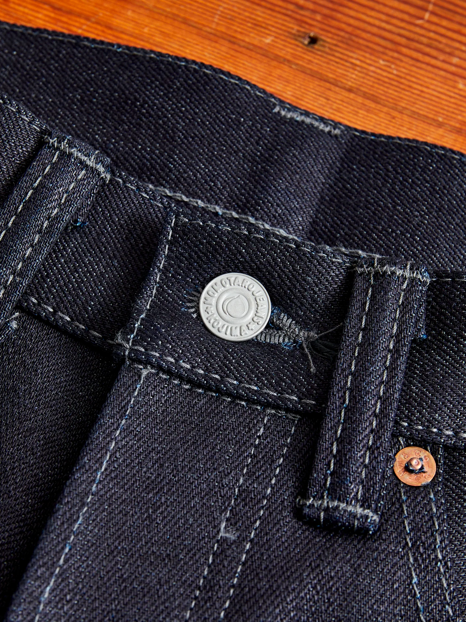 0306-52G "Indigo x Grey" 18oz Selvedge Denim - Tight Tapered Fit - Image 7