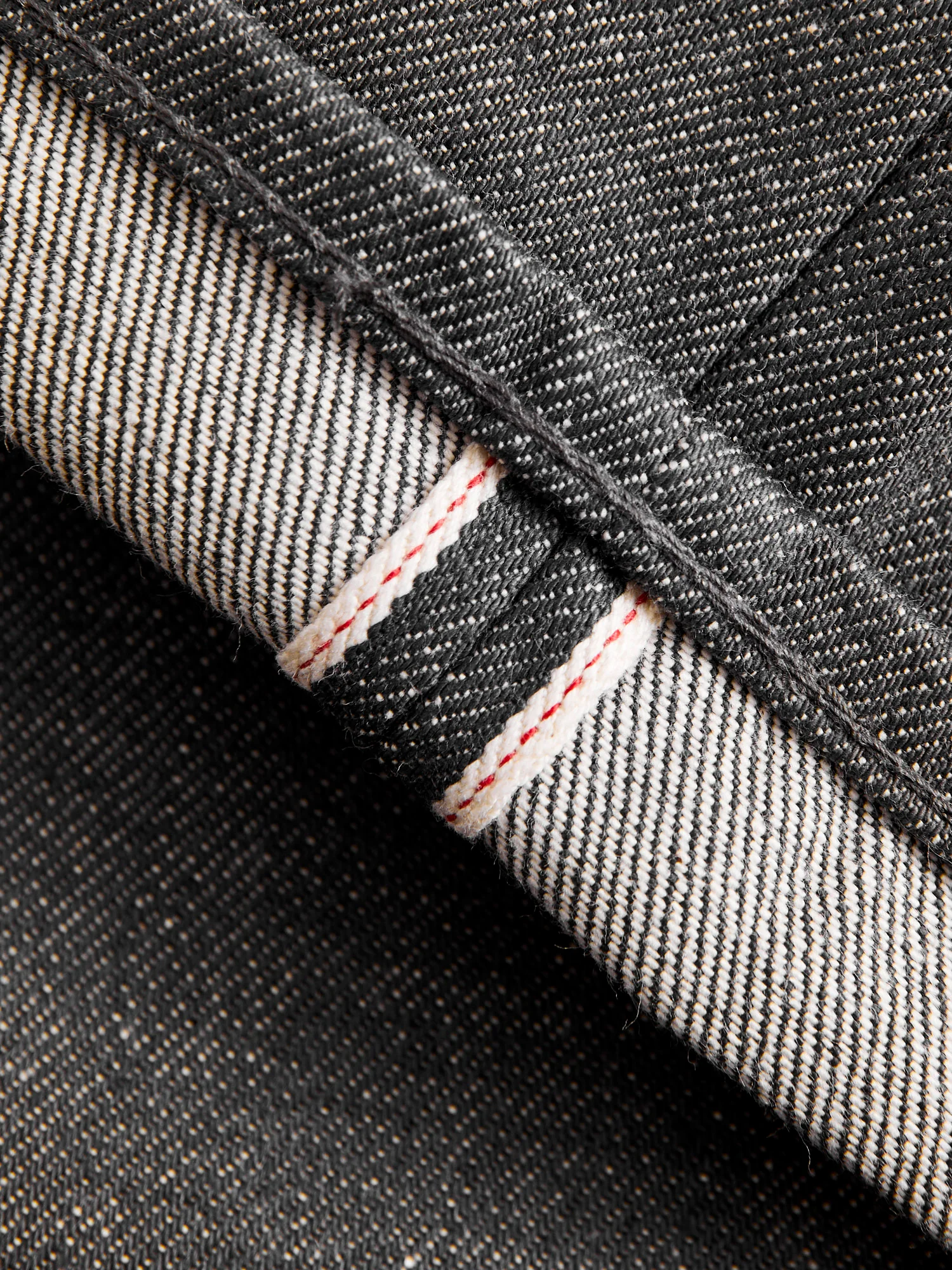 0306-70G 14oz Grey Selvedge Denim - Tight Tapered Fit - Image 12