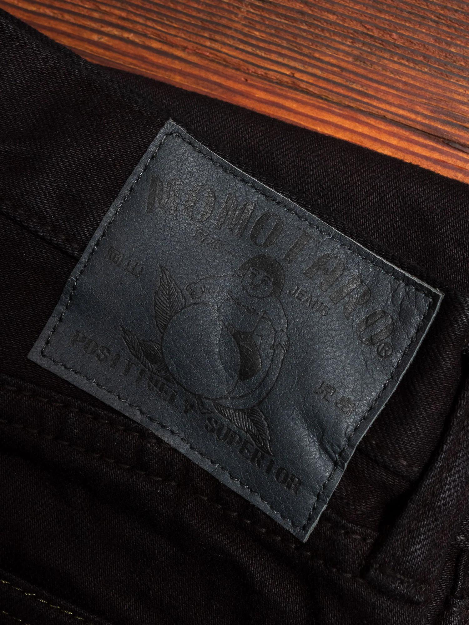 0306SP-OD "Black Overdye" 15.7oz Selvedge Denim - Tight Tapered Fit - Image 3