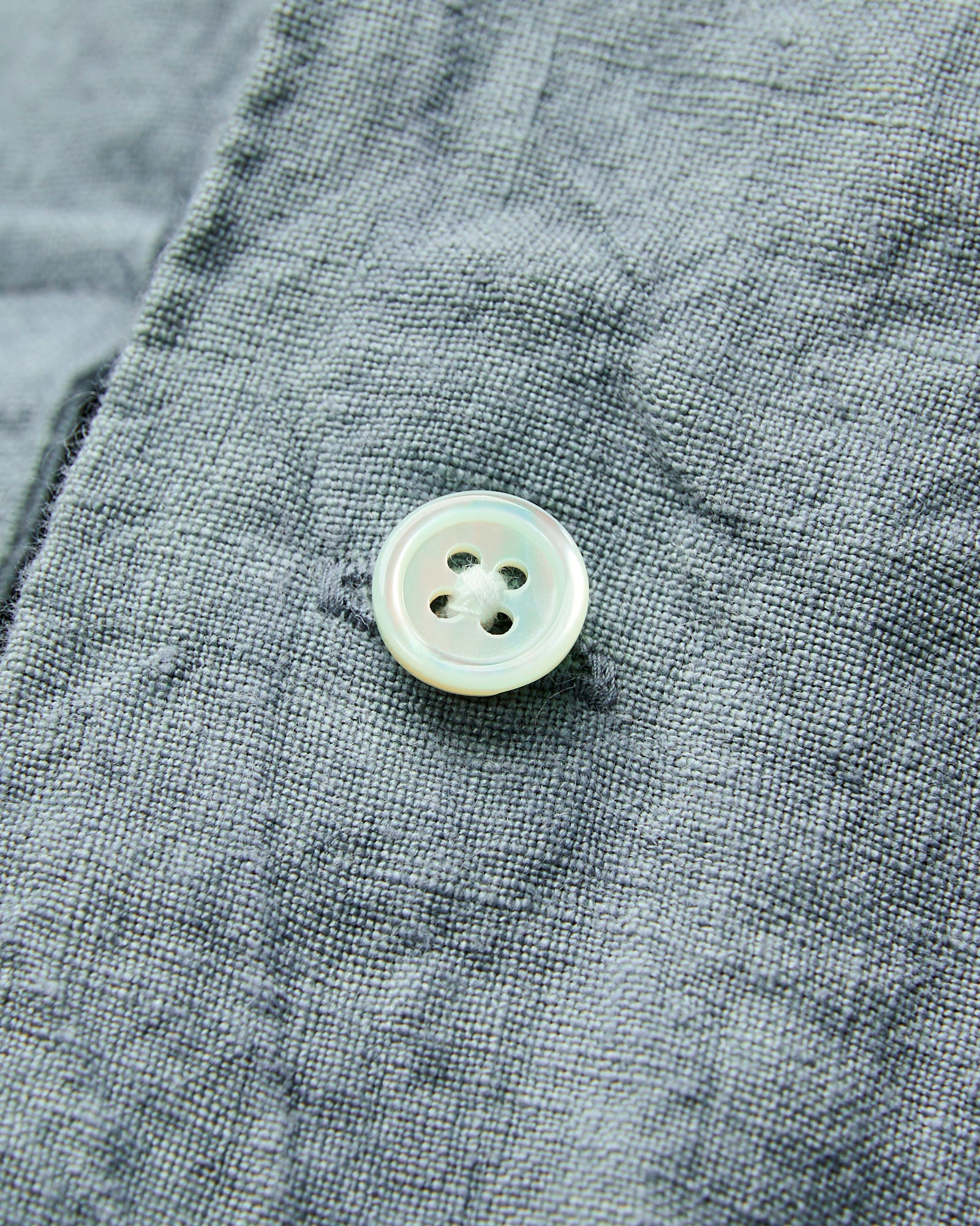 1/40 Linen Open Collar Shirt in Sax - Image 4