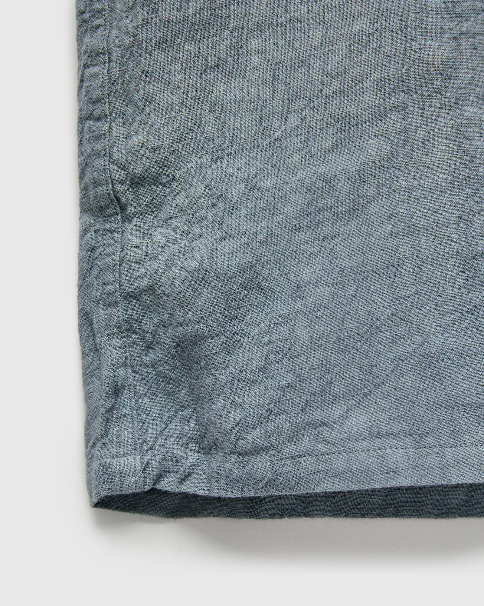1/40 Linen Open Collar Shirt in Sax - Image 7
