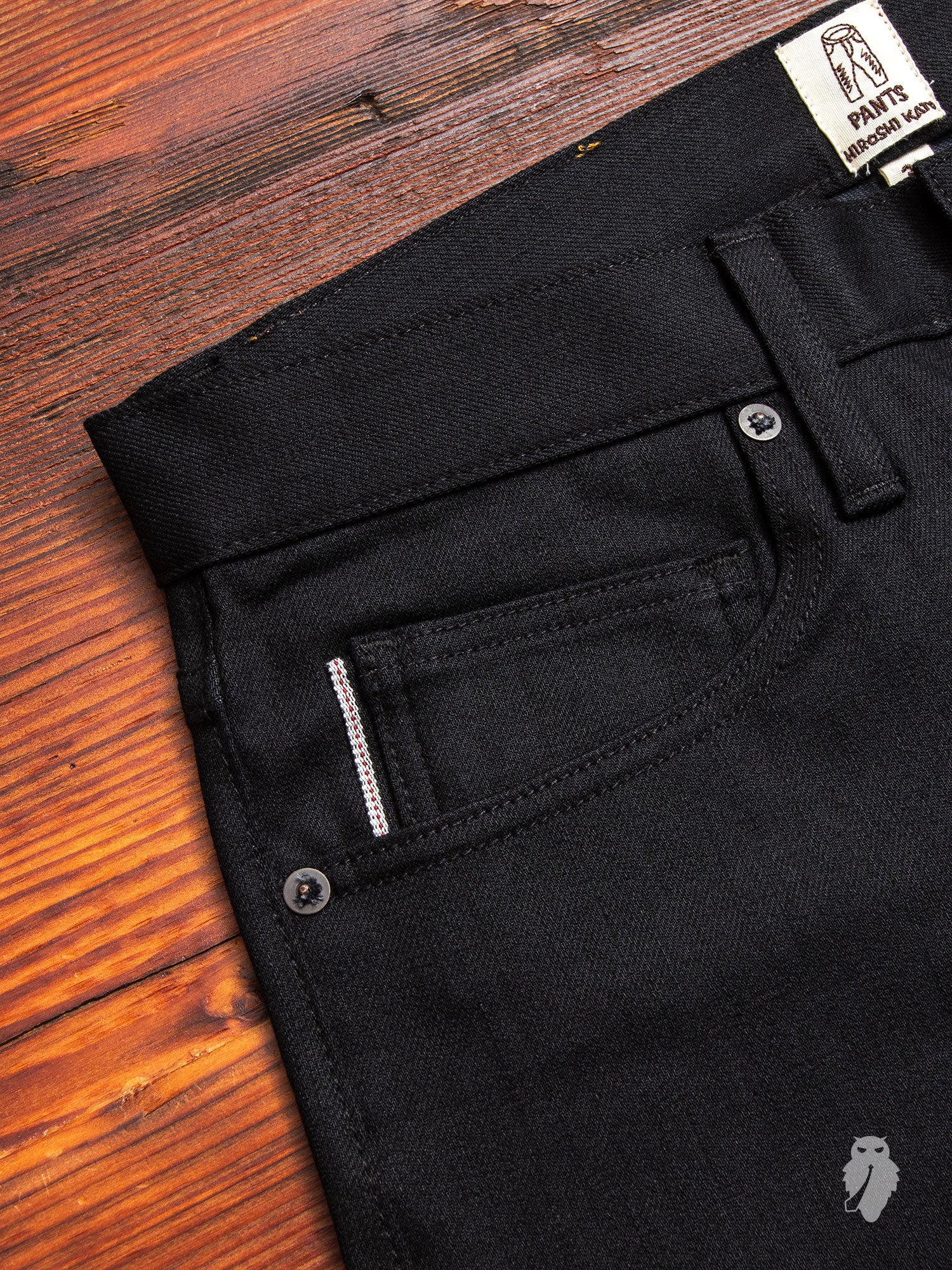 10.5oz Black Stretch Selvedge Denim - Needle Skinny - Image 5