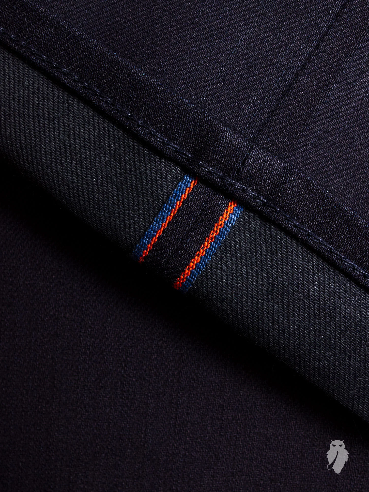 10.5oz Indigo/Black Stretch Selvedge Denim - Needle Skinny - Image 9