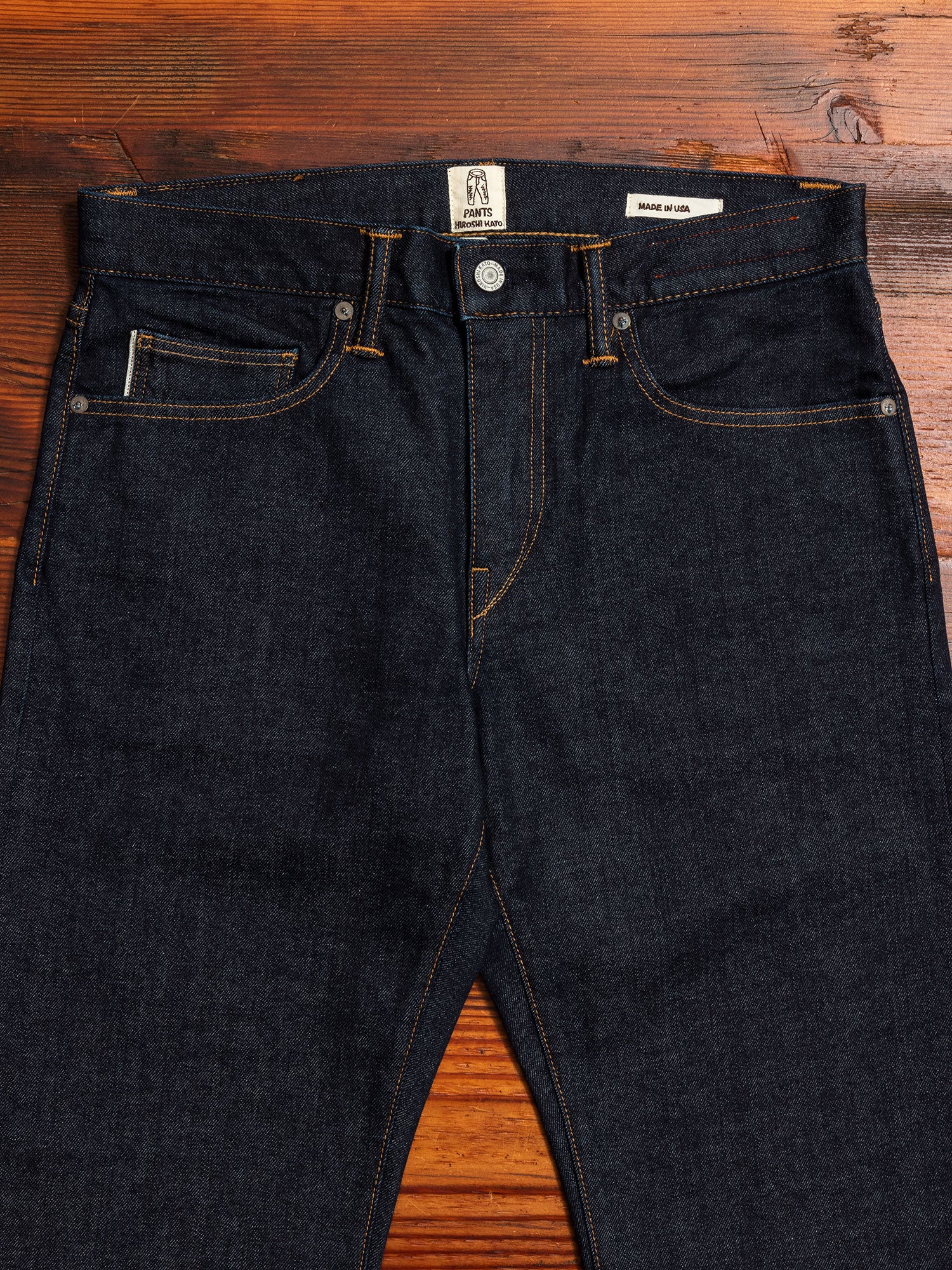 10.5oz Indigo Rinsed Stretch Selvedge Denim - Hammer Straight - Image 4