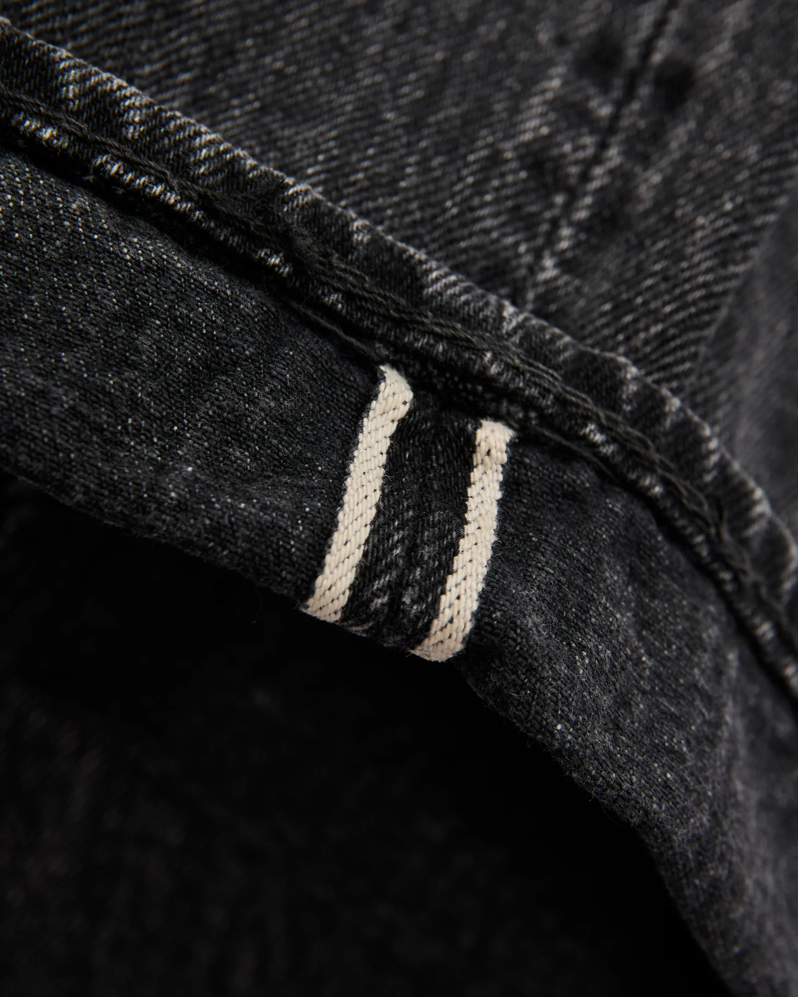 105 "Black Stone Wash" 13.5oz Selvedge Denim - Standard Fit - Image 8