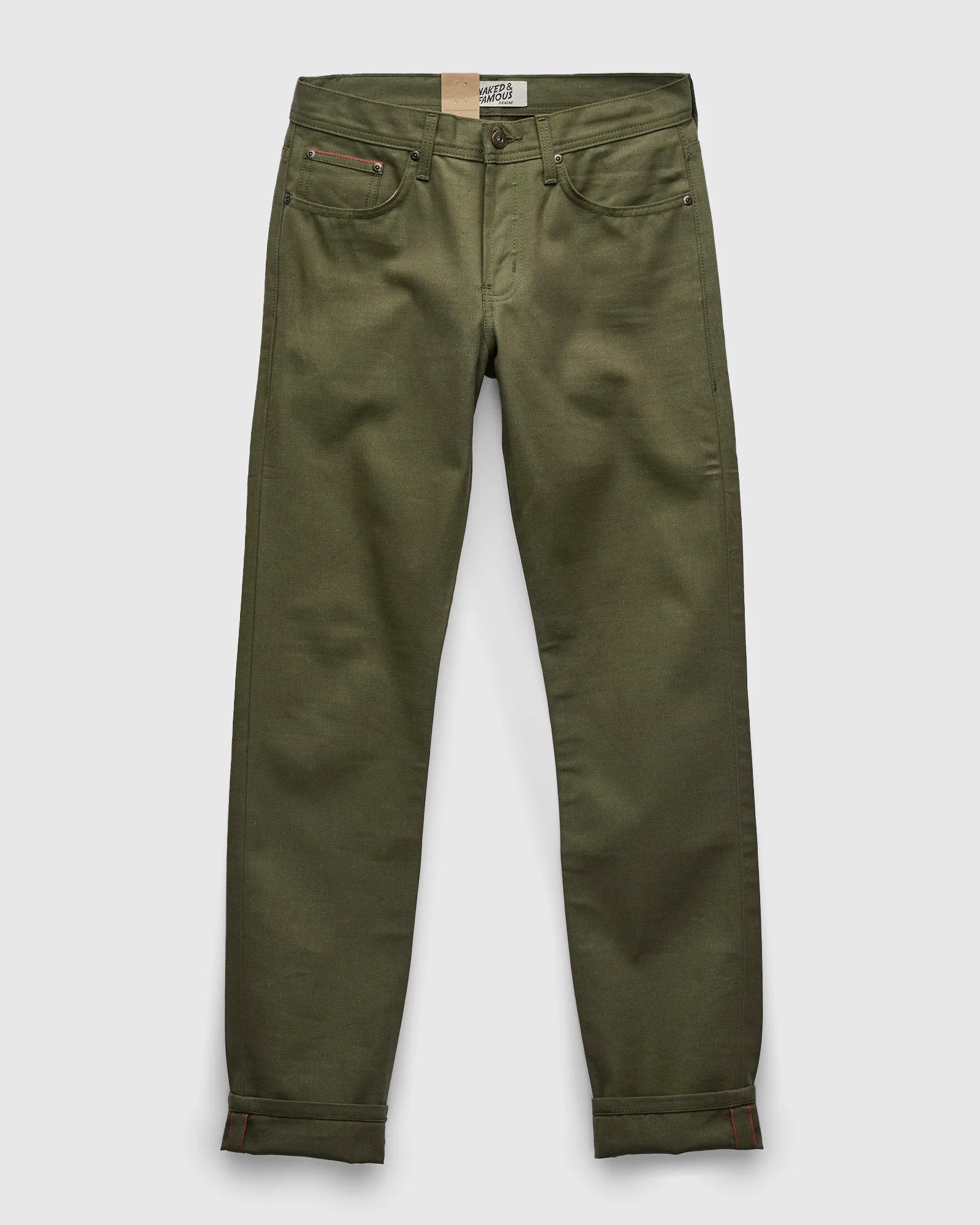 10oz Selvedge Army Green Duck Canvas - Weird Guy Fit - Image 2