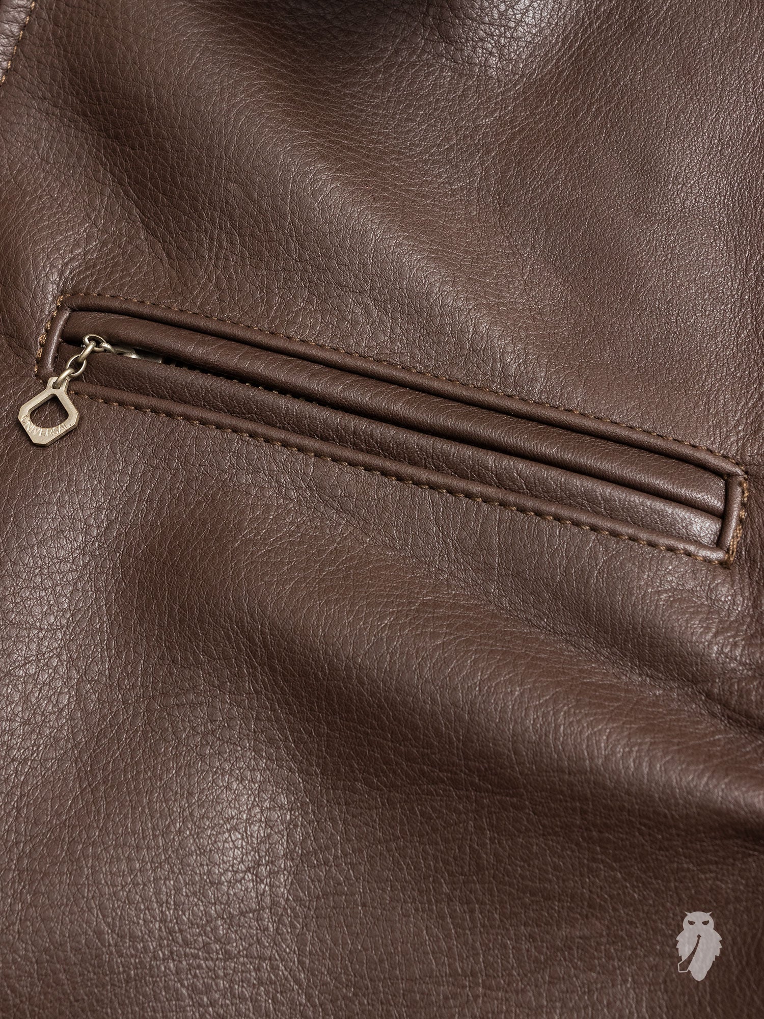 "10th Anniversary" Leather Jacket in Brown - Image 5