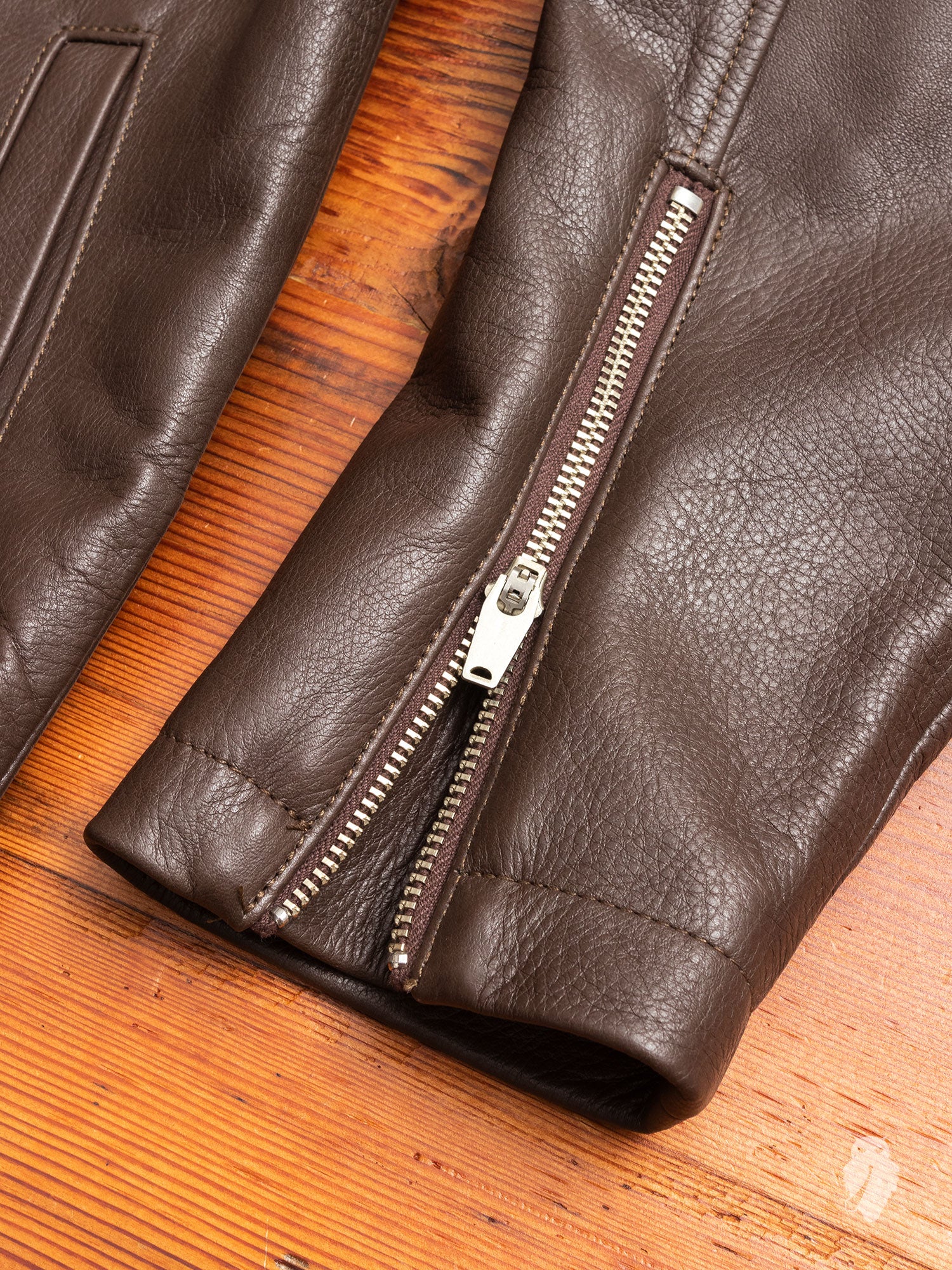 "10th Anniversary" Leather Jacket in Brown - Image 6