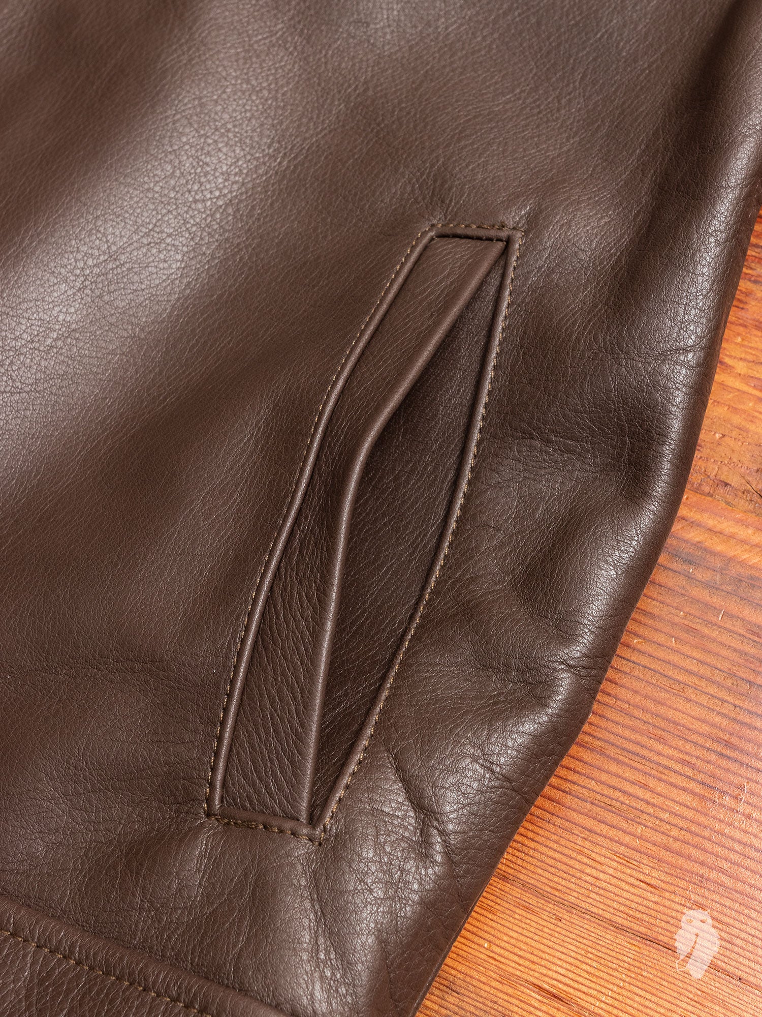 "10th Anniversary" Leather Jacket in Brown - Image 7
