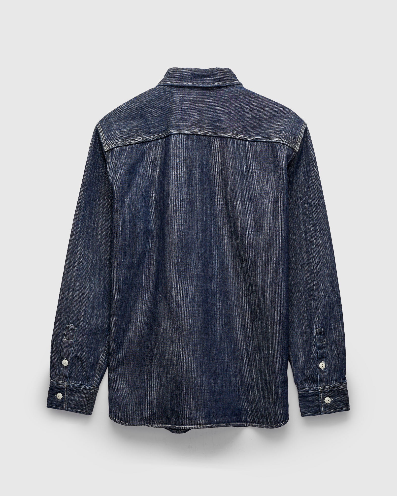 11.4oz Denim Double Weave Workshirt in Indigo - Image 2