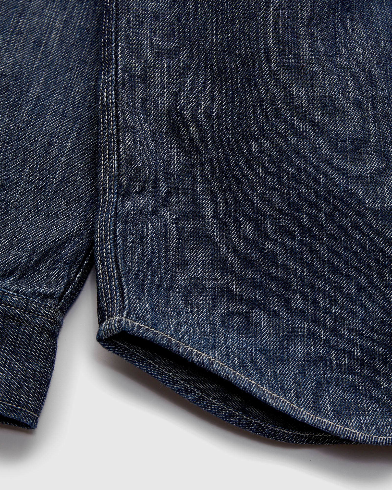 11.4oz Denim Double Weave Workshirt in Indigo - Image 5