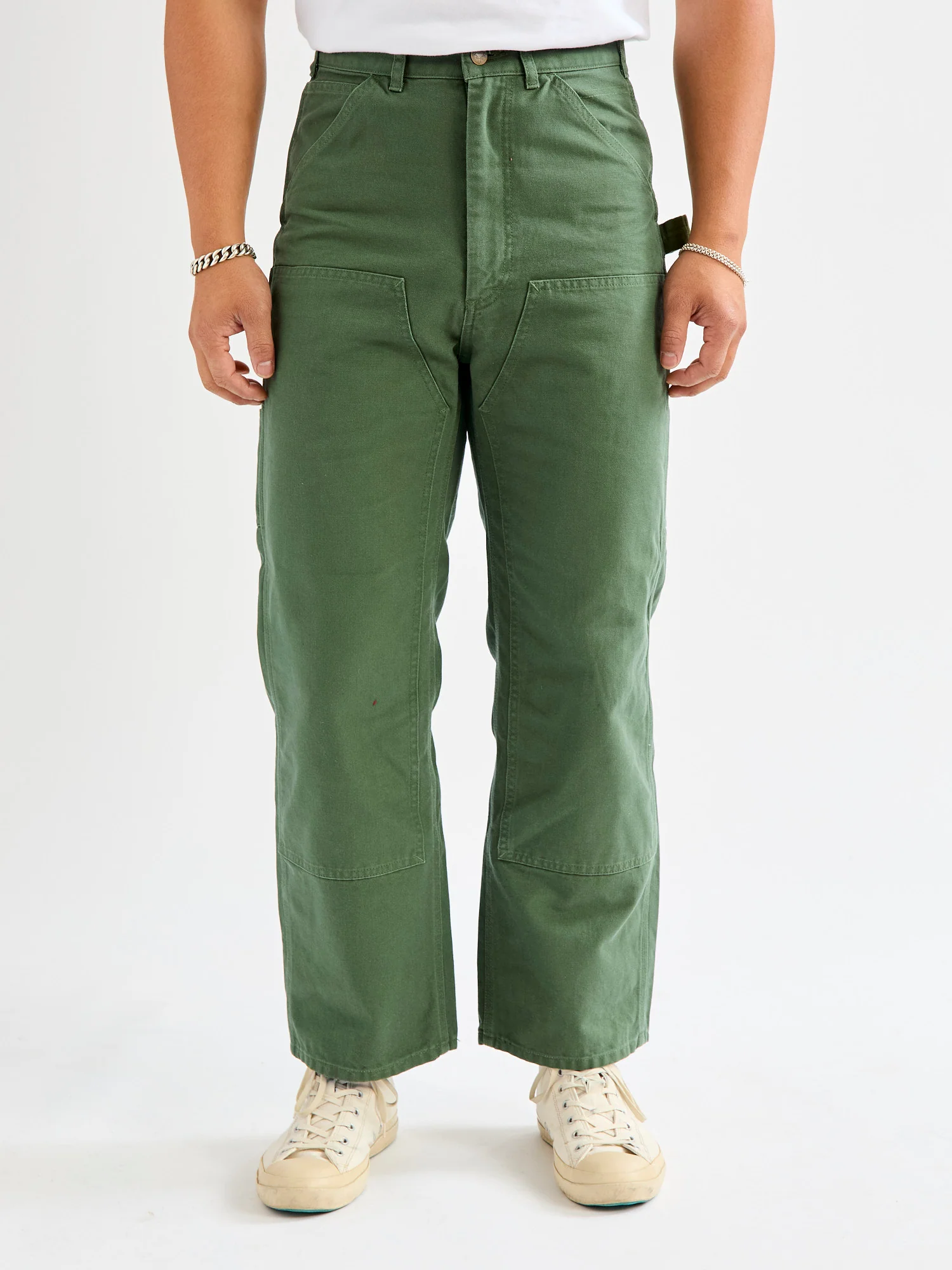 11.5oz Cotton Canvas Painter Pant in Moss Green - Image 2