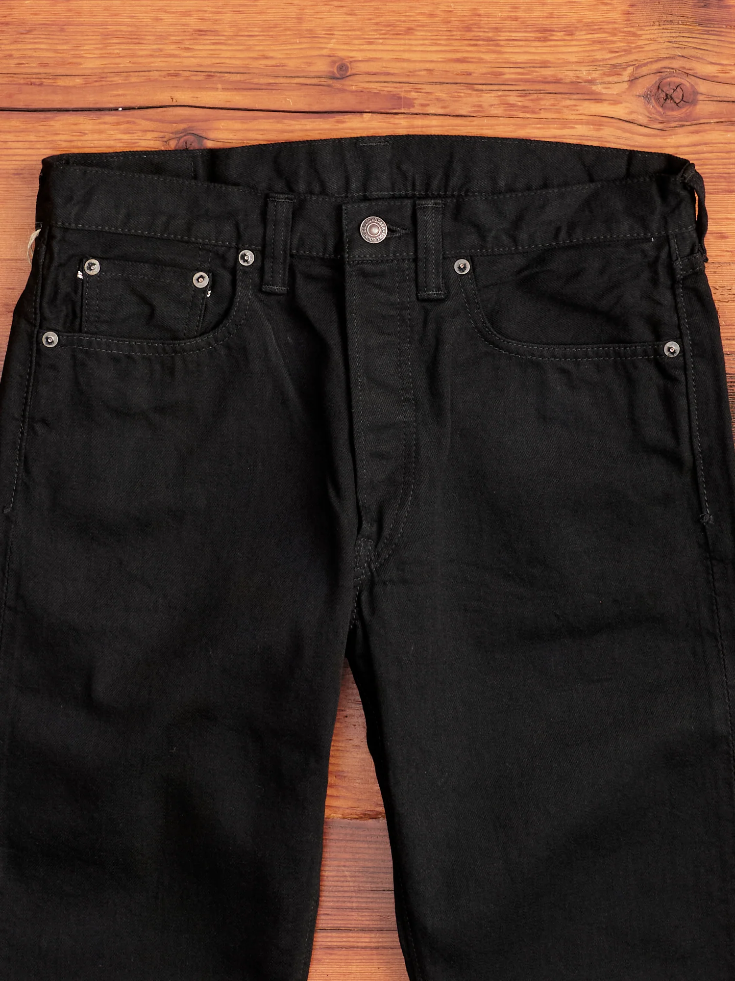 1108BKBK 13.5oz Double Black Selvedge Denim - Slim Straight Fit - Image 4