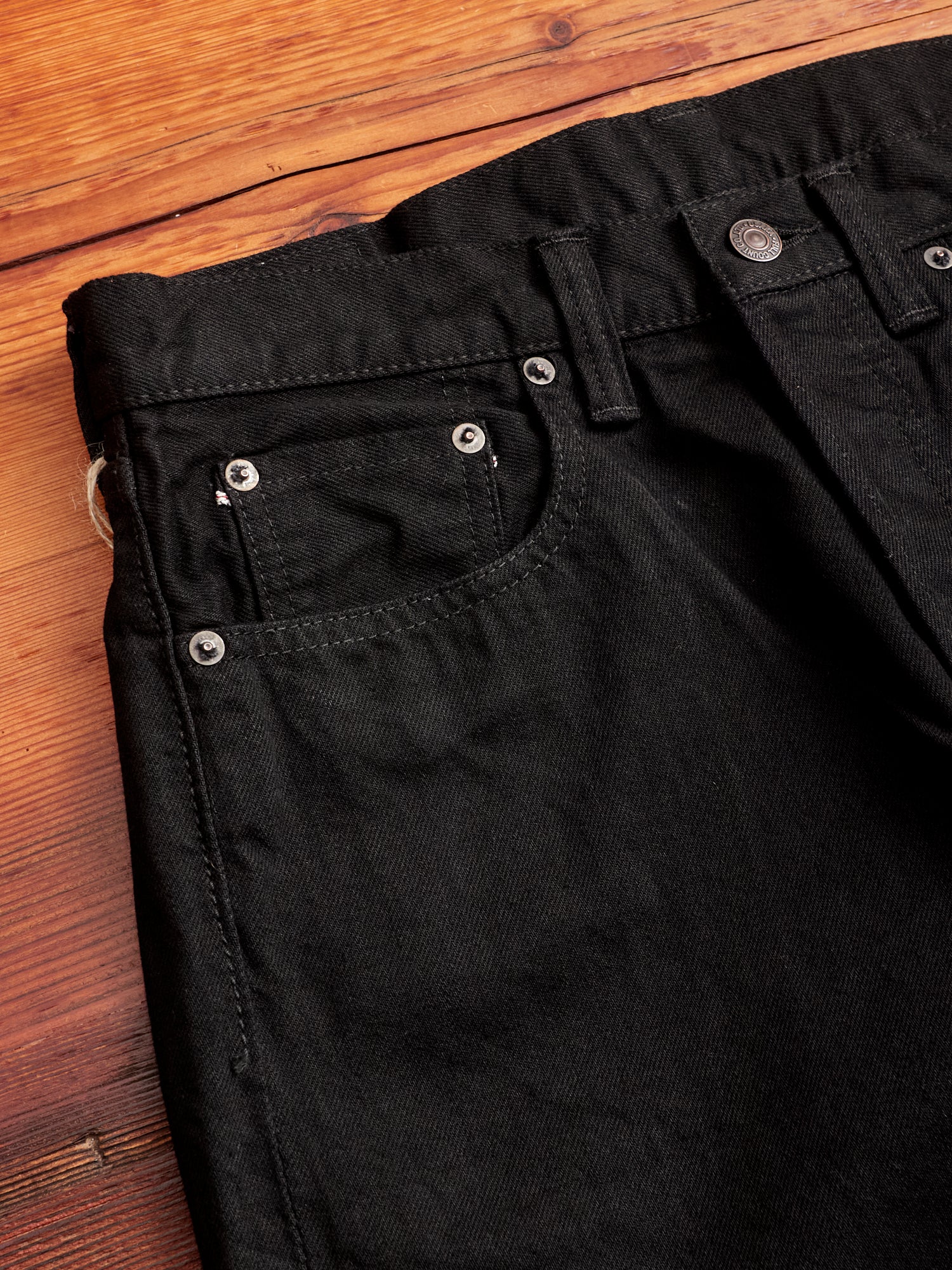 1108BKBK 13.5oz Double Black Selvedge Denim - Slim Straight Fit - Image 5