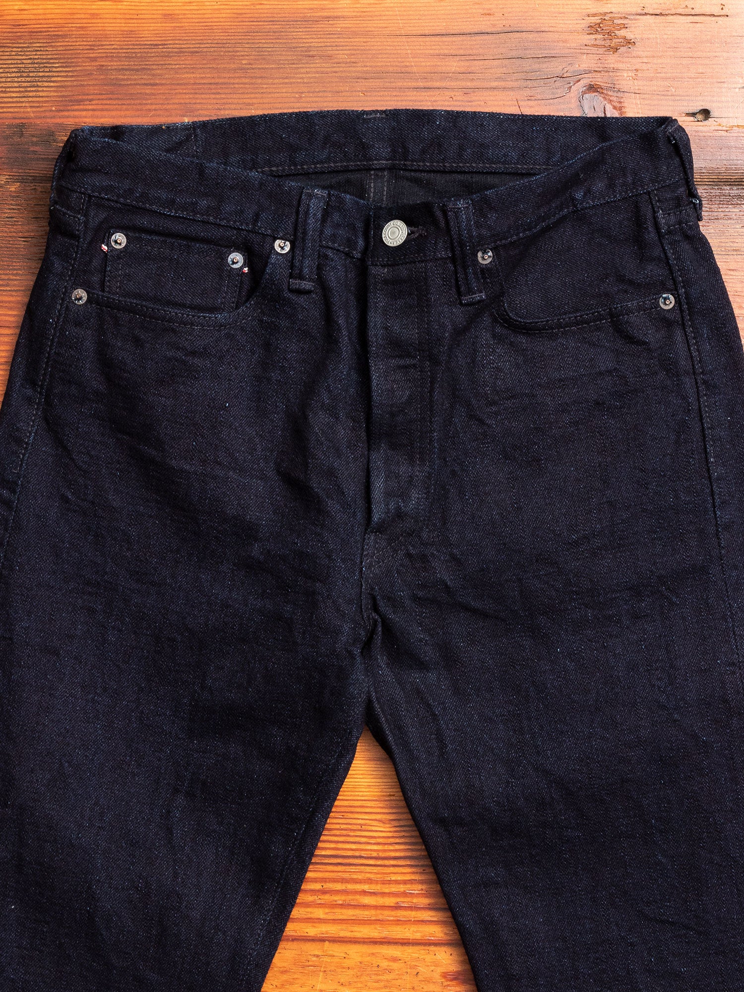 1108SR-BK "Super Rough" 15.5oz Indigo/Black Selvedge Denim - Slim Straight Fit - Image 4