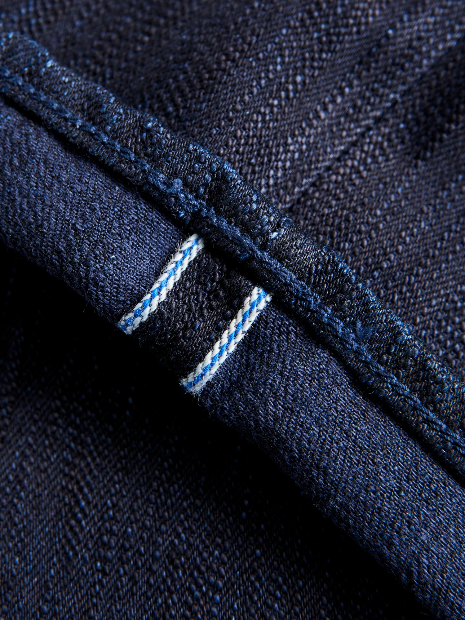 1167-WID 13oz Rinsed Stretch Double Indigo Selvedge Denim - Relaxed Tapered Fit - Image 12