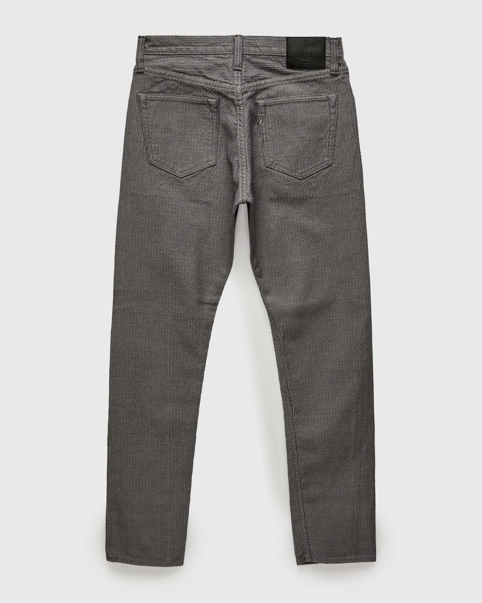 1177-GRY Gray x Black Sashiko Denim - Relaxed Tapered Fit - Image 2