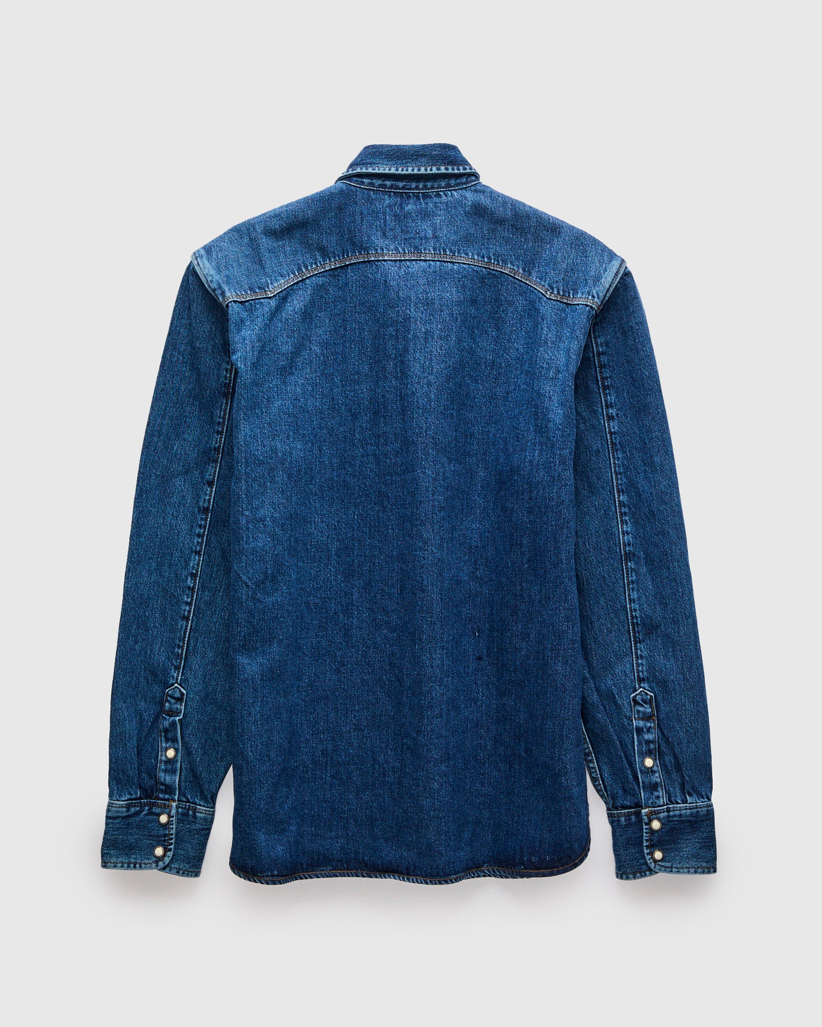11oz Modern Western Shirt in Stonewash Indigo - Image 2