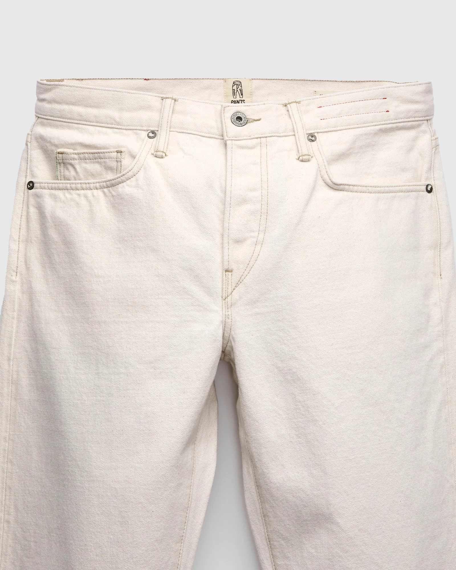 14oz "Ecru" Natural Slub Selvedge Denim - Barrel Wide Straight - Image 5