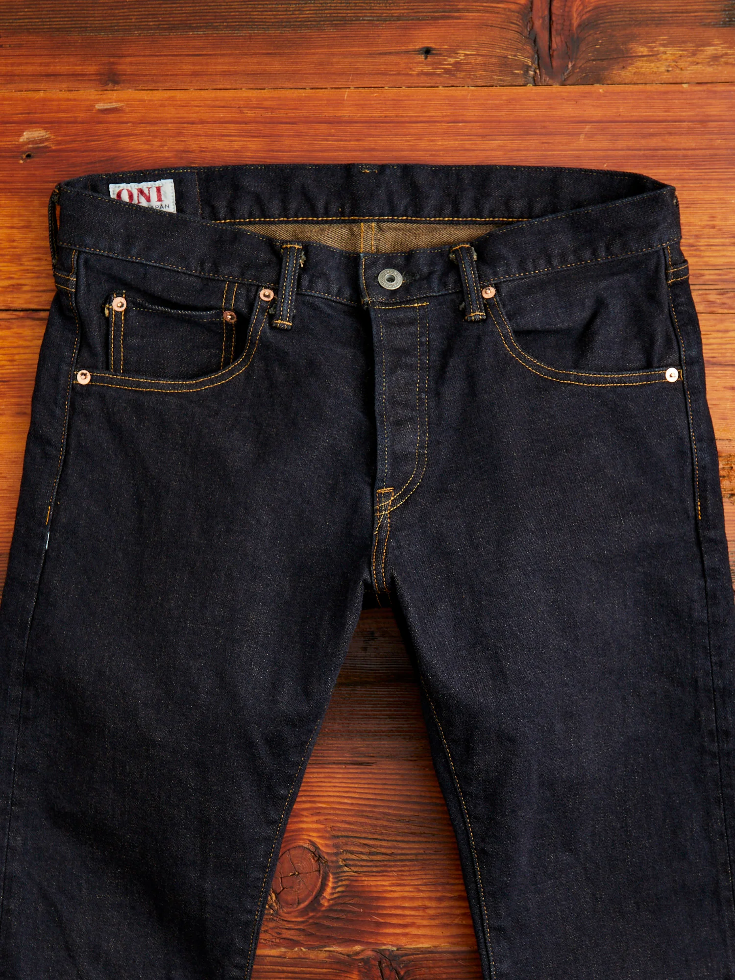 122S-MOCA "Mocha Weft Stretch" 15oz Stretch Selvedge Denim - Relaxed Tapered Fit - Image 6