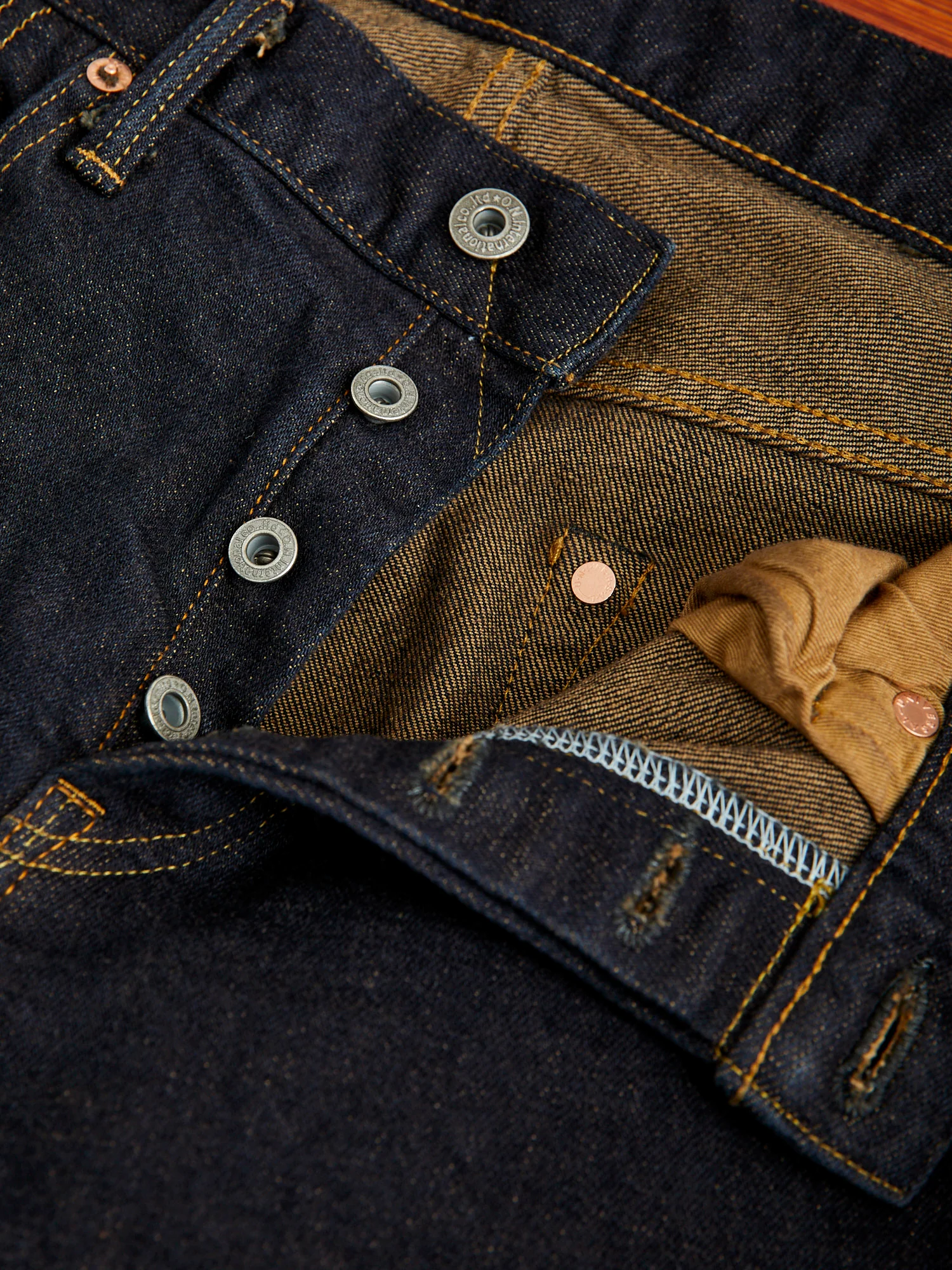 122S-MOCA "Mocha Weft Stretch" 15oz Stretch Selvedge Denim - Relaxed Tapered Fit - Image 9