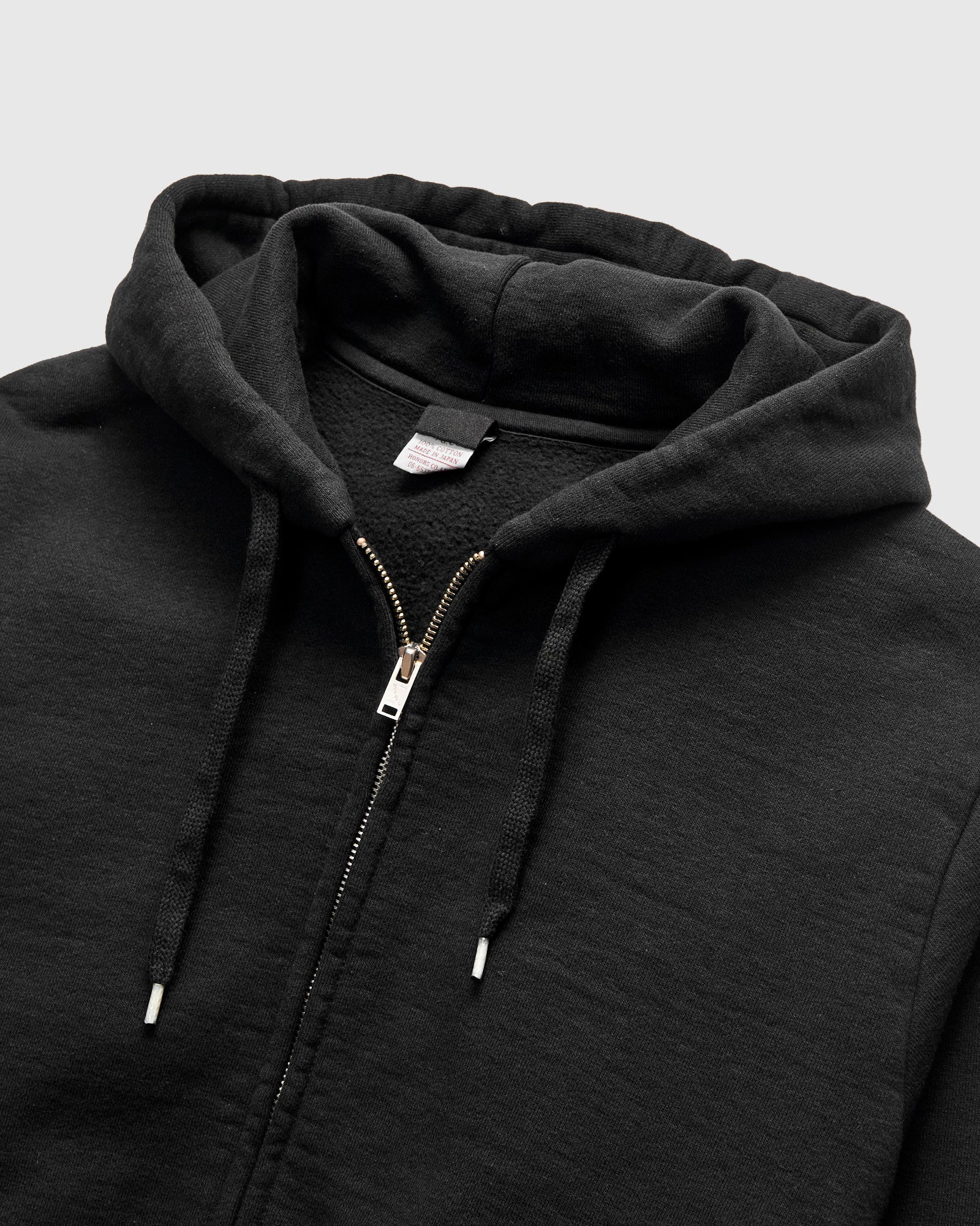 13.5oz Heavyweight Zip Hoodie in Black - Image 3