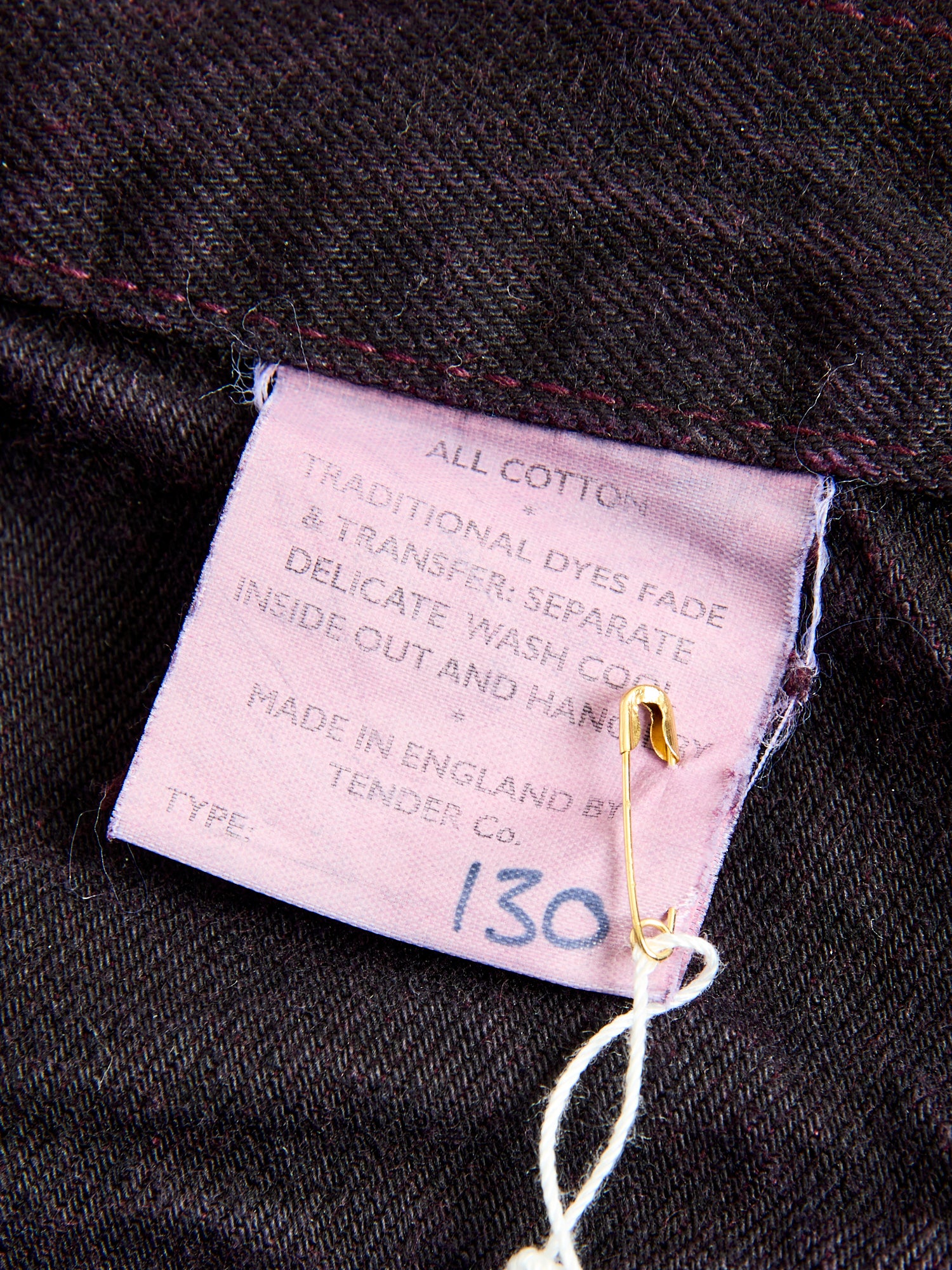 130 "Hadal Purple Overdye" 16oz Selvedge Denim - High Rise Taper Fit - Image 13