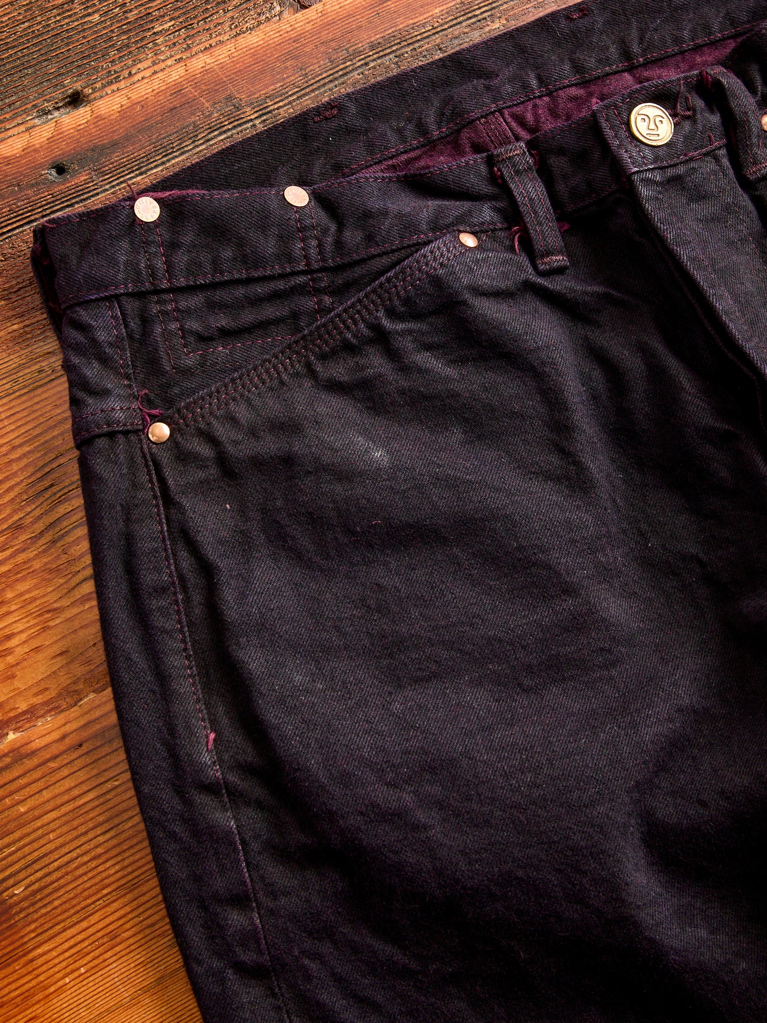 130 "Hadal Purple Overdye" 16oz Selvedge Denim - High Rise Taper Fit - Image 4