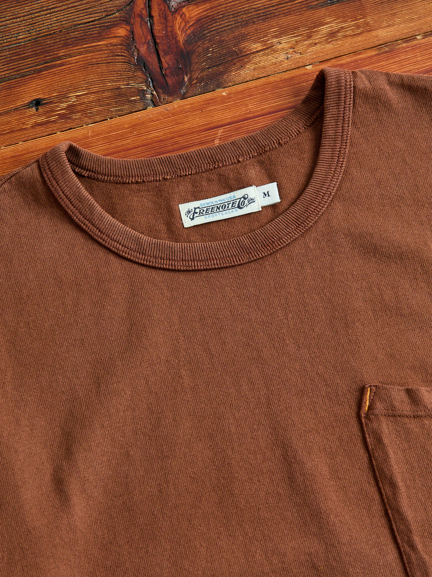 13oz Pocket T-Shirt in Chocolate - Image 3