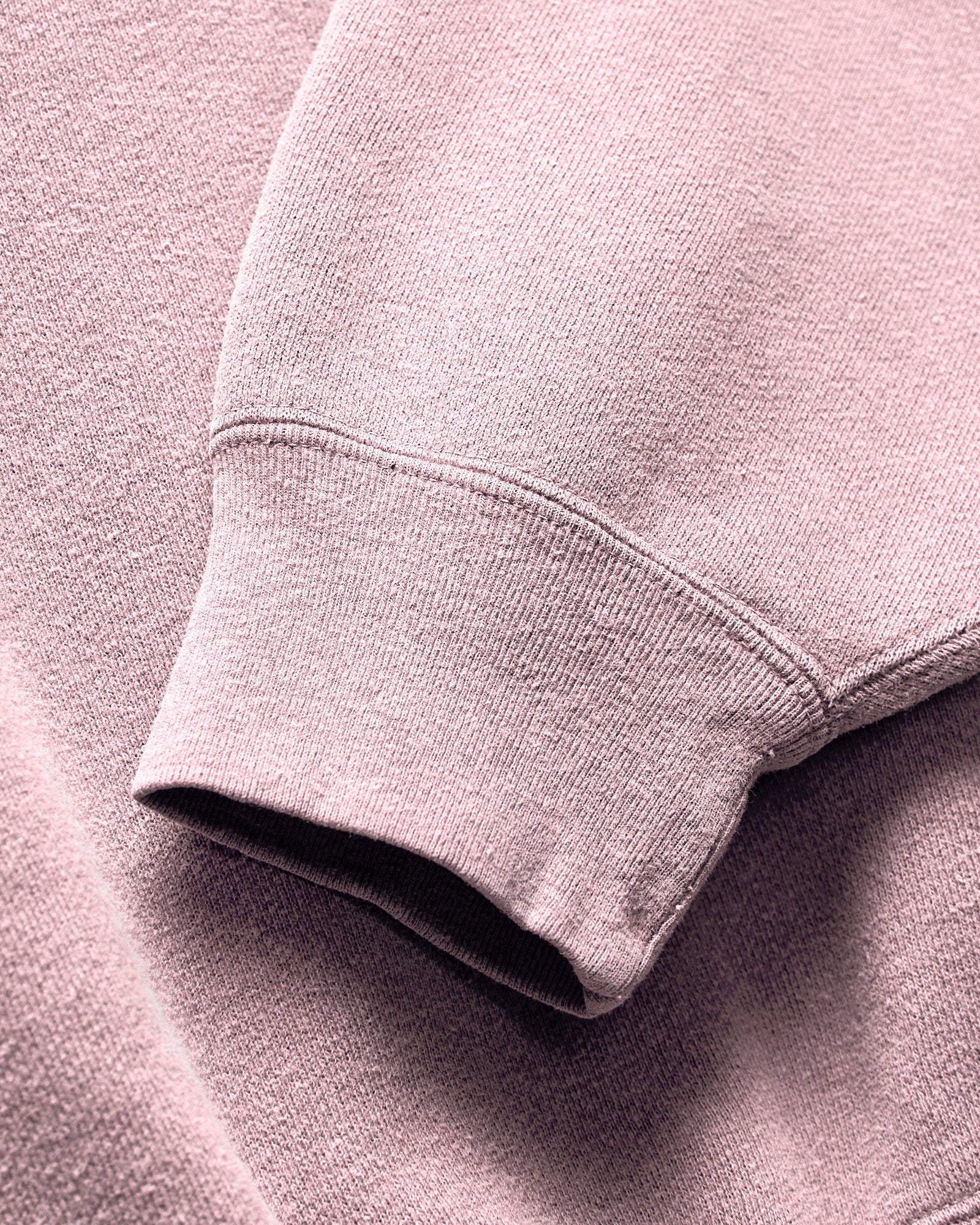 14G Brushed Fleece Crewneck in Light Pink - Image 6