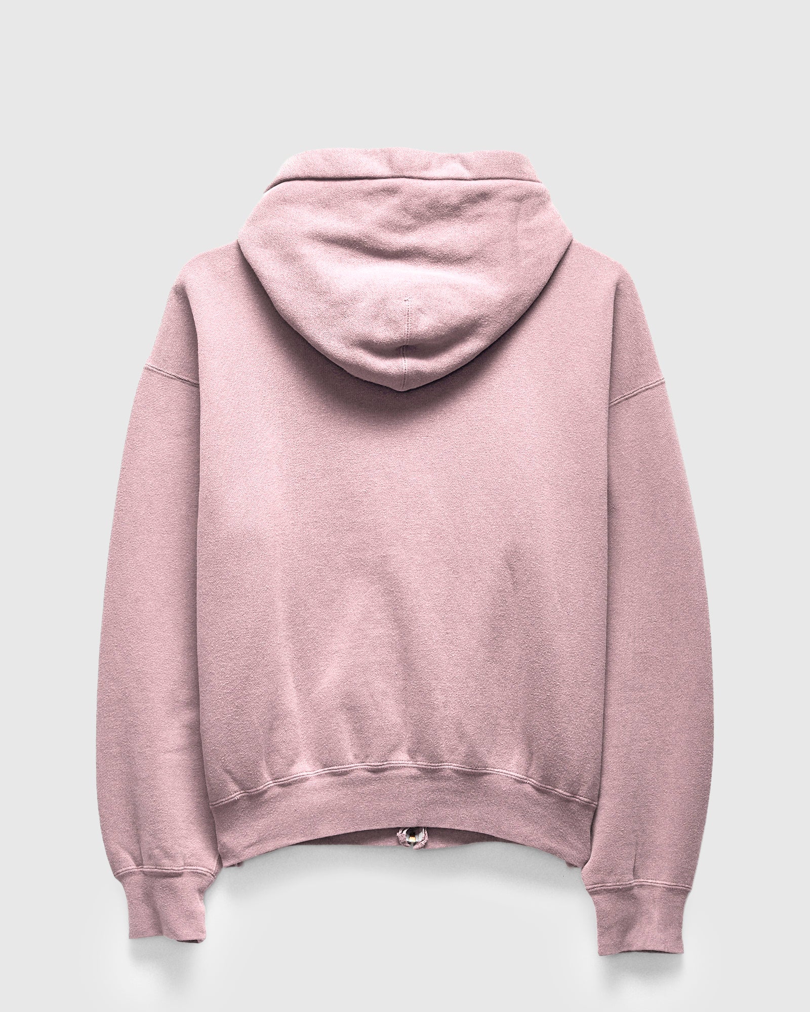 14G Brushed Fleece Zip Hoodie in Light Pink - Image 3