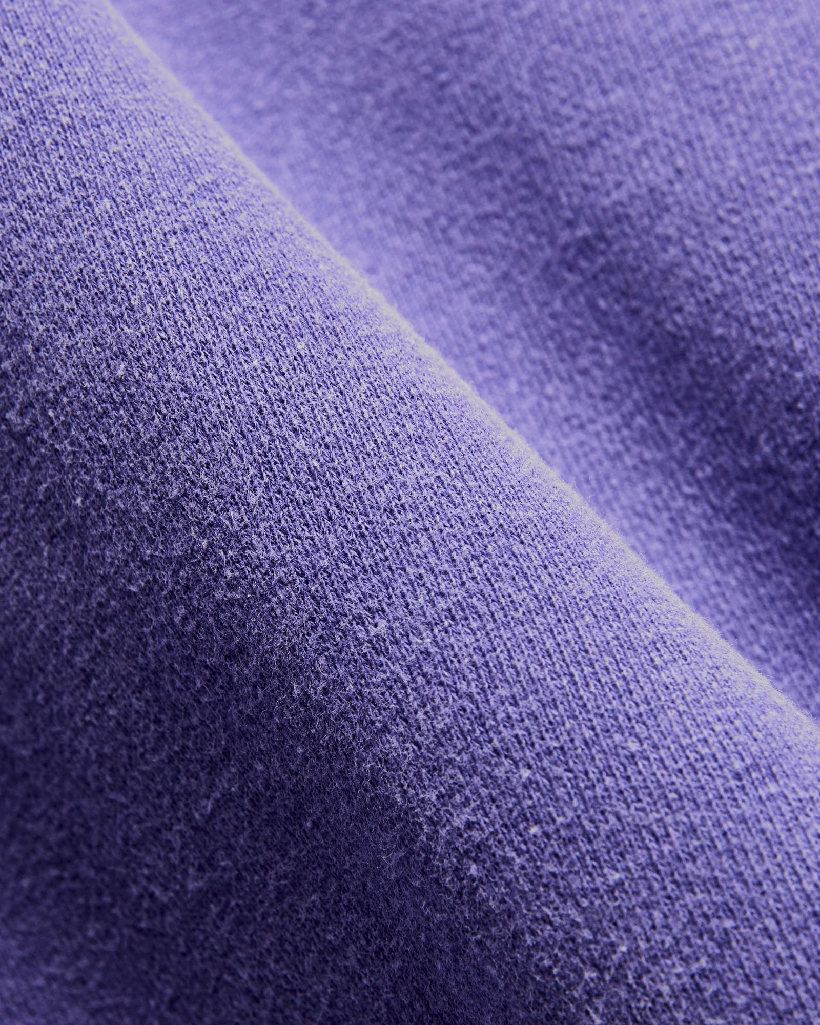 14G Brushed Fleece Zip Hoodie in Purple Navy - Image 2