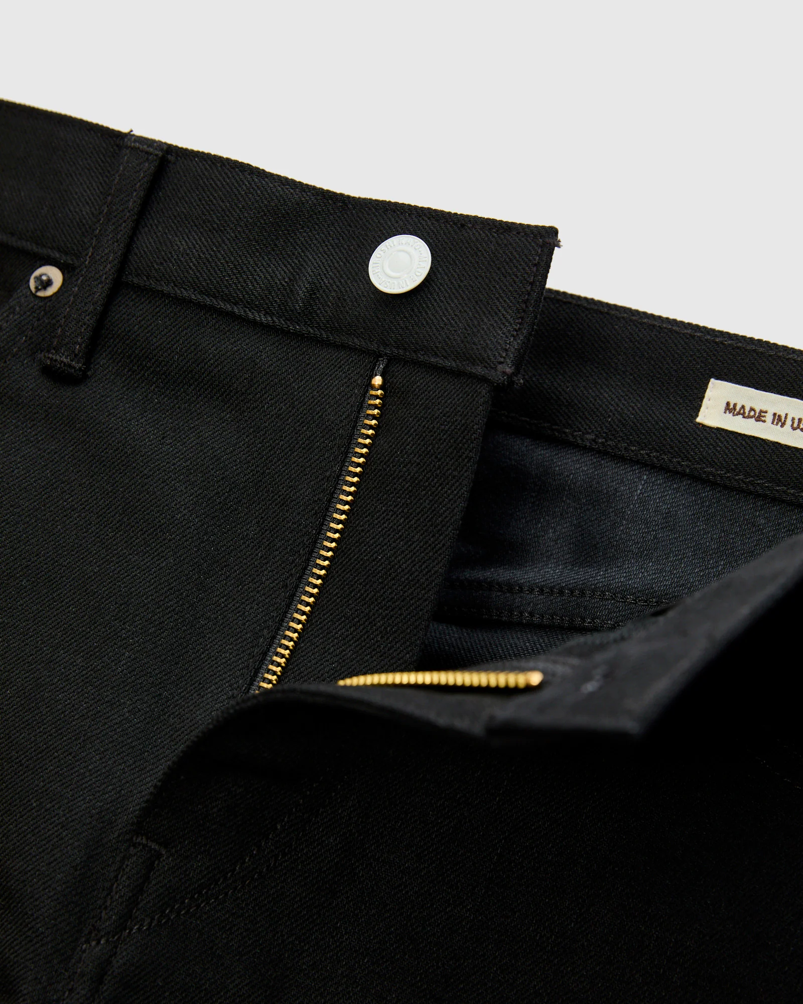 14oz Black Stretch Selvedge Denim - Hammer Straight - Image 7