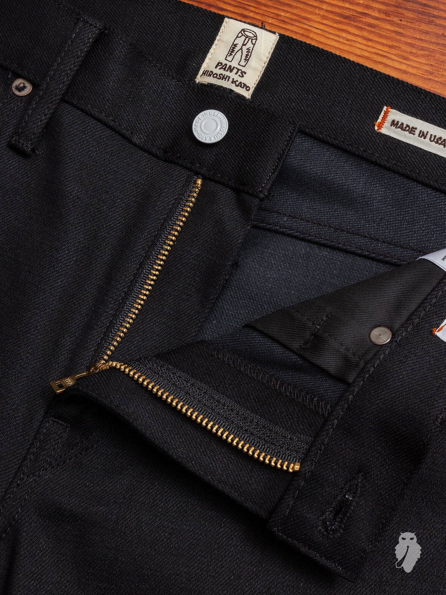 14oz Black Stretch Selvedge Denim - Pen Slim - Image 6