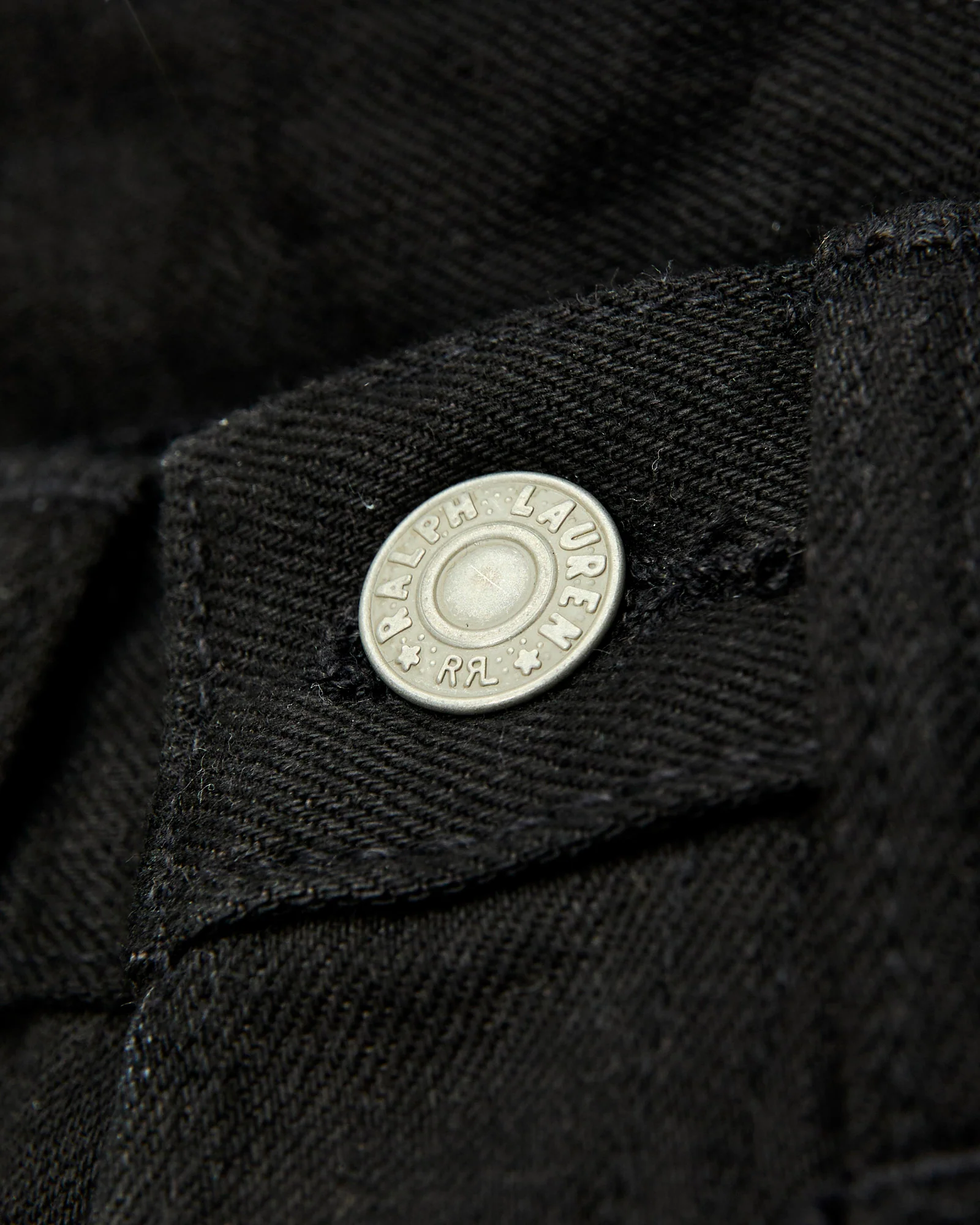 15oz Rinsed Black Selvedge Denim - Vintage 5-Pocket Full Straight Fit - Image 9