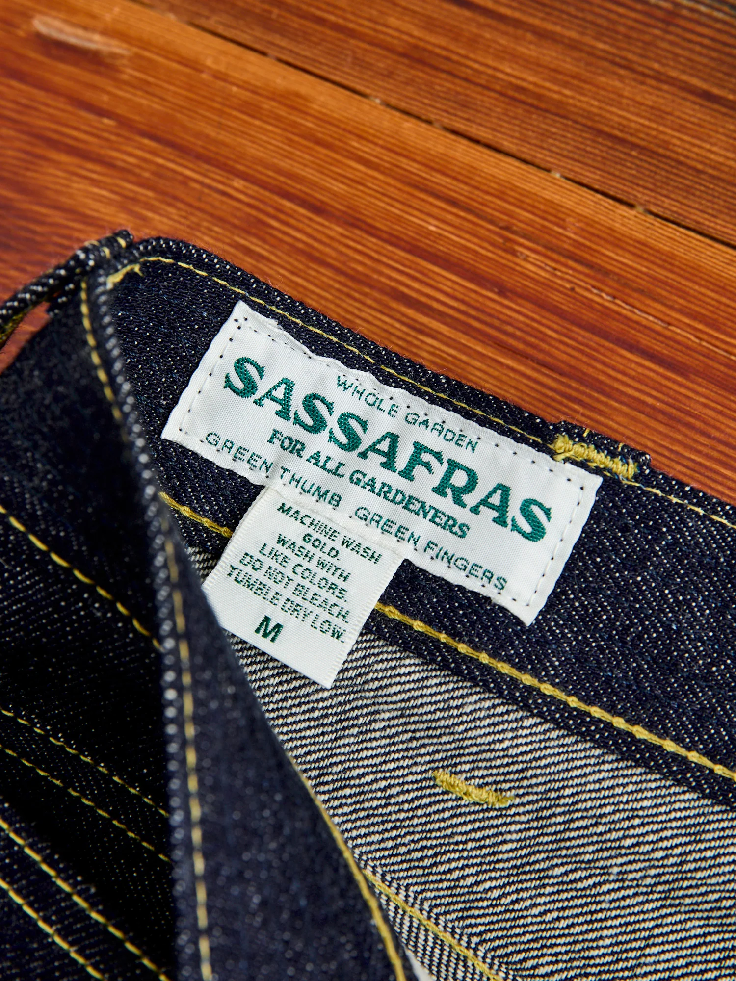 14oz Selvedge Denim Fall Leaf R Pants in Indigo - Image 12