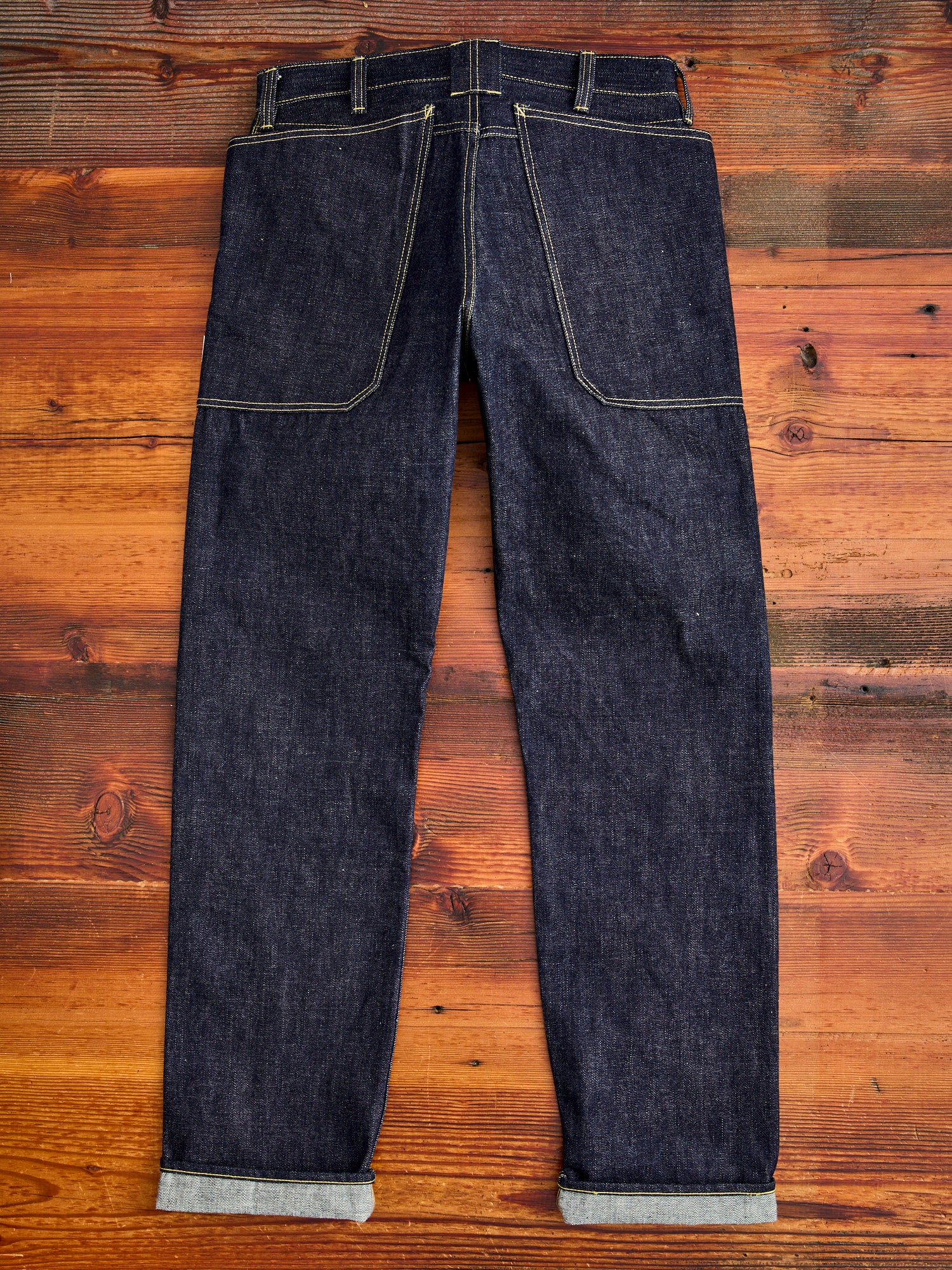 14oz Selvedge Denim Fall Leaf R Pants in Indigo - Image 17