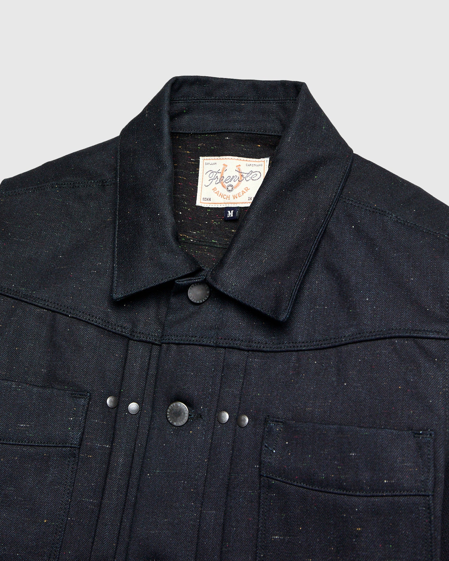 RJ-1 "10 Year" 14oz Selvedge Denim Riders Jacket in Raw Fleck - Image 4