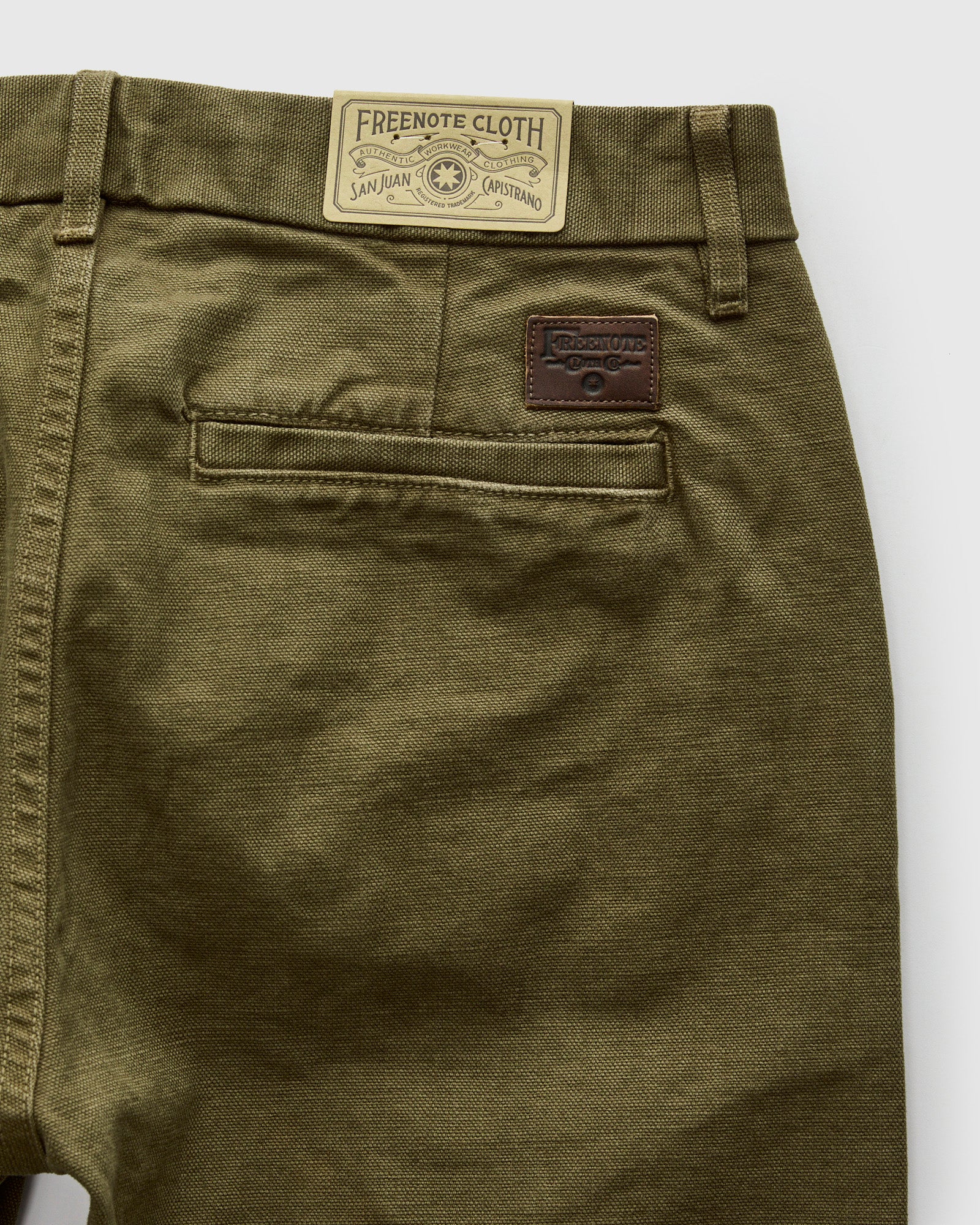 14oz Slub Workers Chino in Army - Image 3