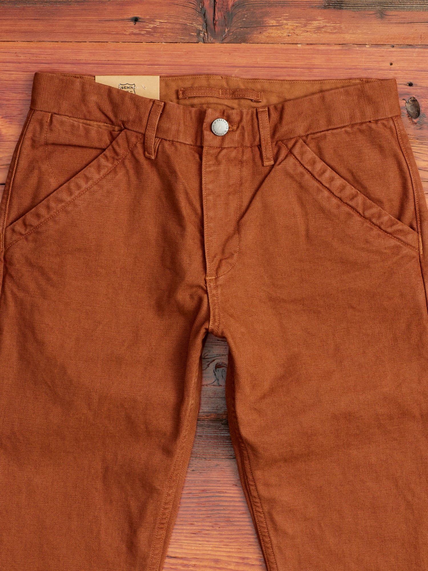 14oz Slub Workers Chino in Rust - Image 2