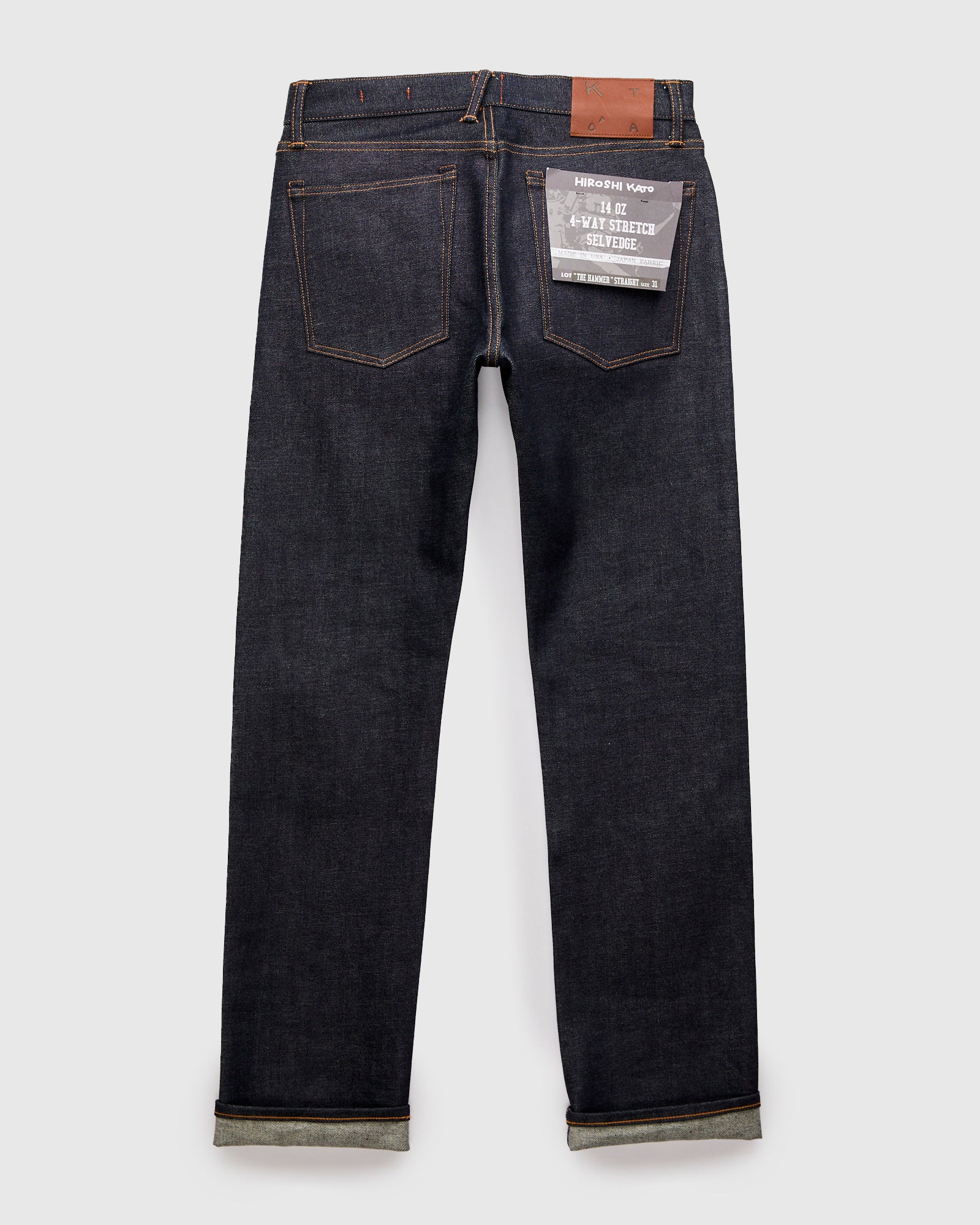 14oz Indigo Stretch Selvedge Denim - Hammer Straight - Image 3