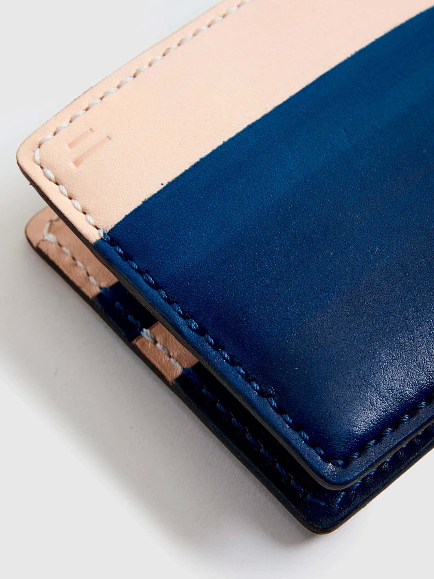 "15th Anniversary" Gradient Dyed Wallet in Indigo Cowhide - Image 5
