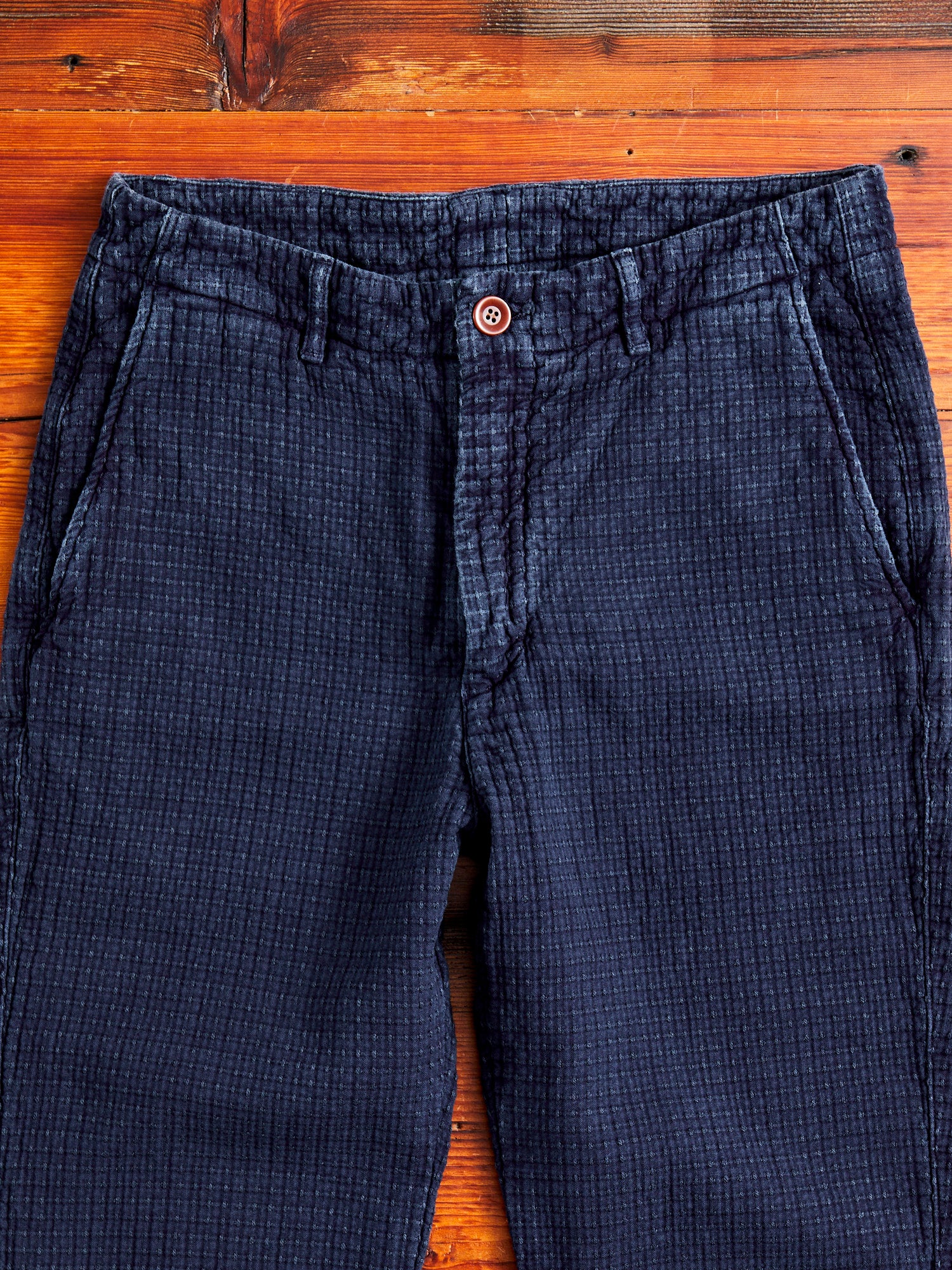 1870 Stitched Sashiko Trousers in Indigo - Image 3