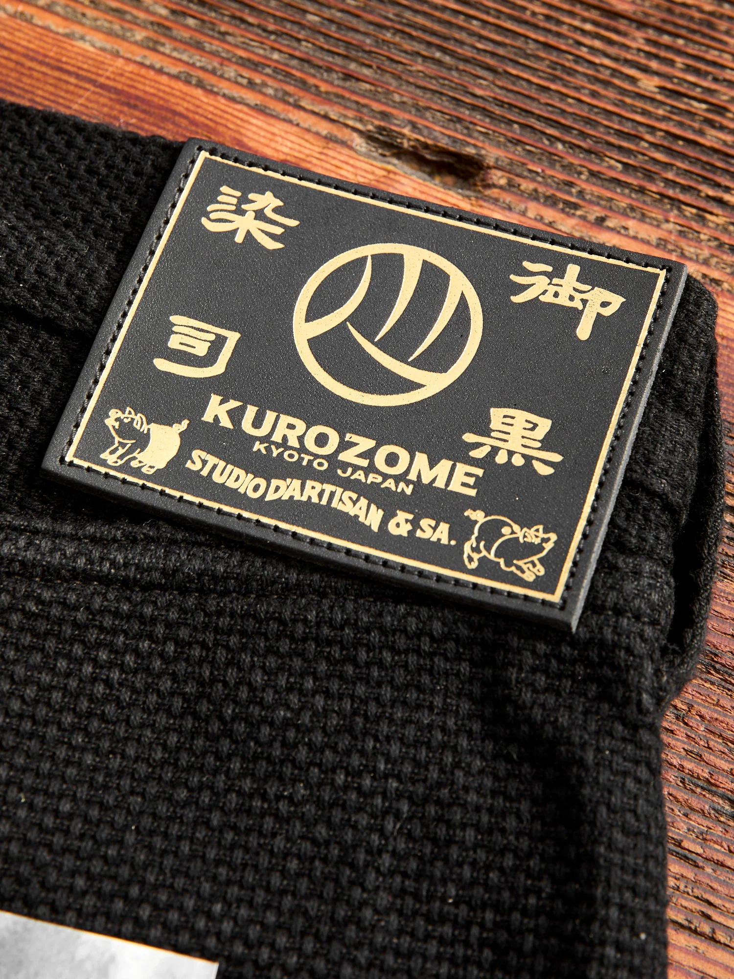 1877S "Kurozome" 14oz Deep Black Selvedge Sashiko Pants - Slim Straight Fit - Image 13