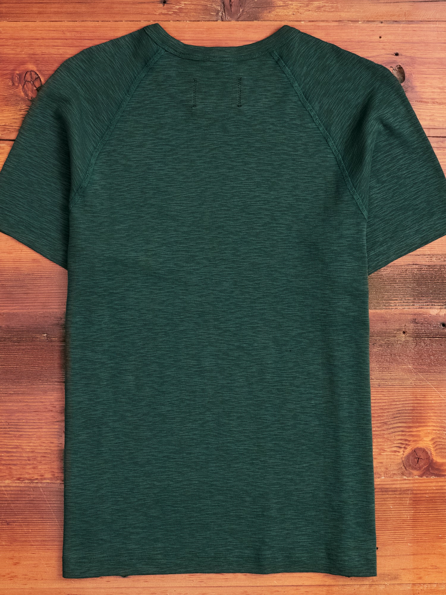 1x1 Slub T-Shirt in British Racing Green - Image 6