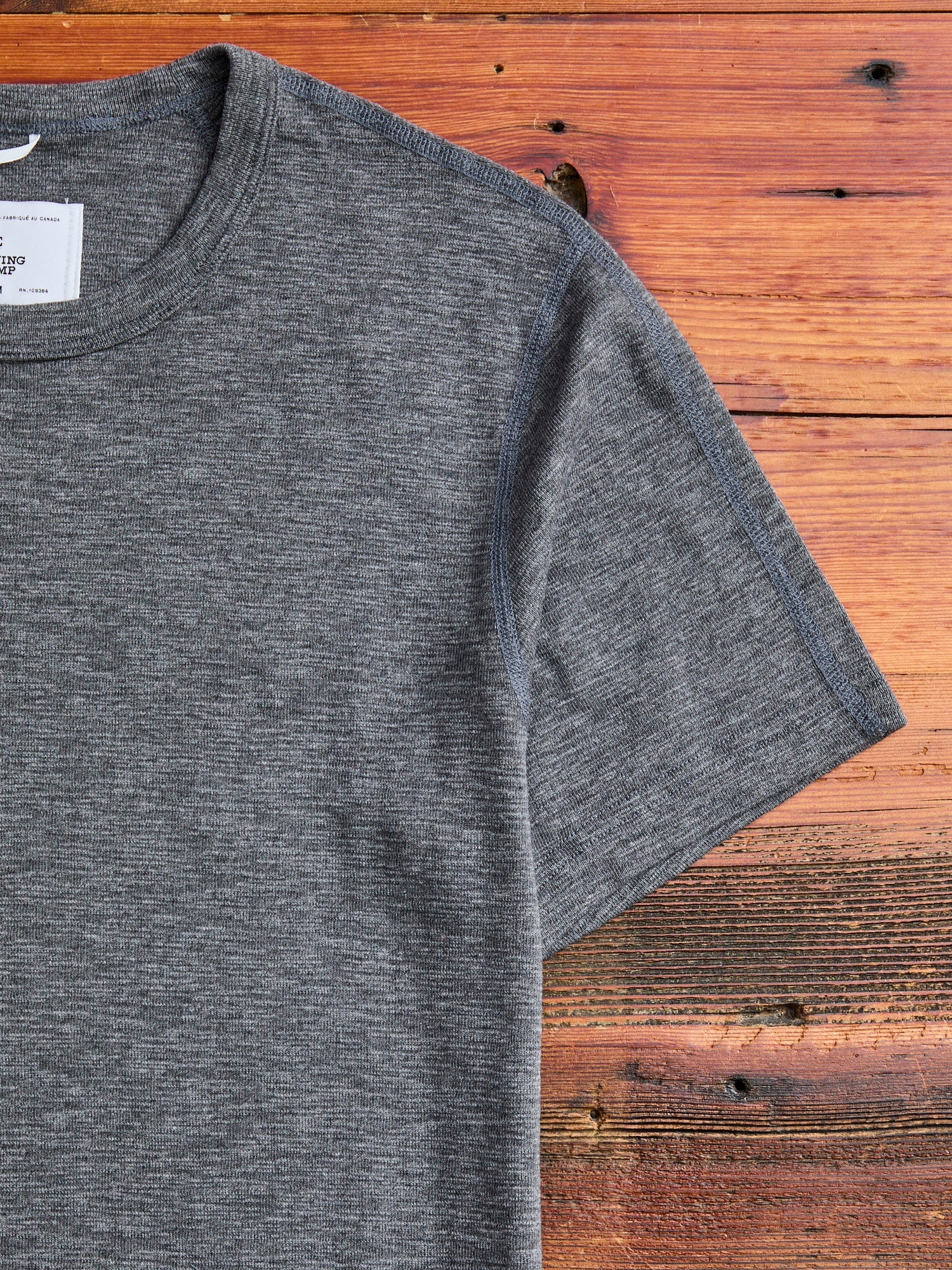 1x1 Slub T-Shirt in Heather Carbon - Image 4