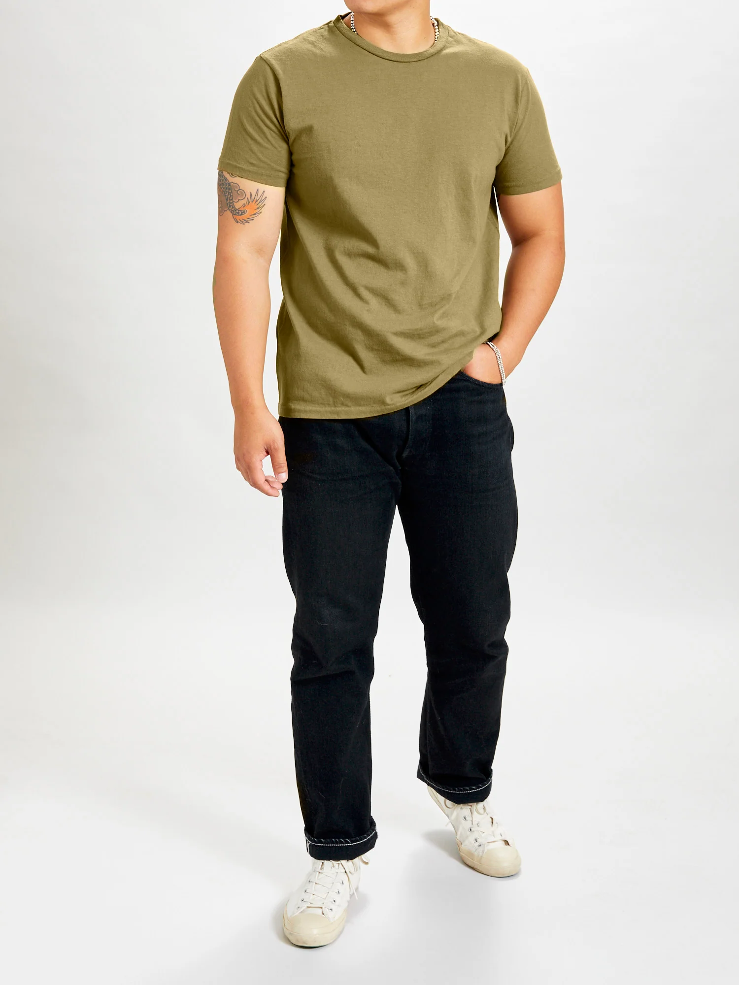 2-Pack Short Sleeve Crew Tee in Olive Drab - Image 8