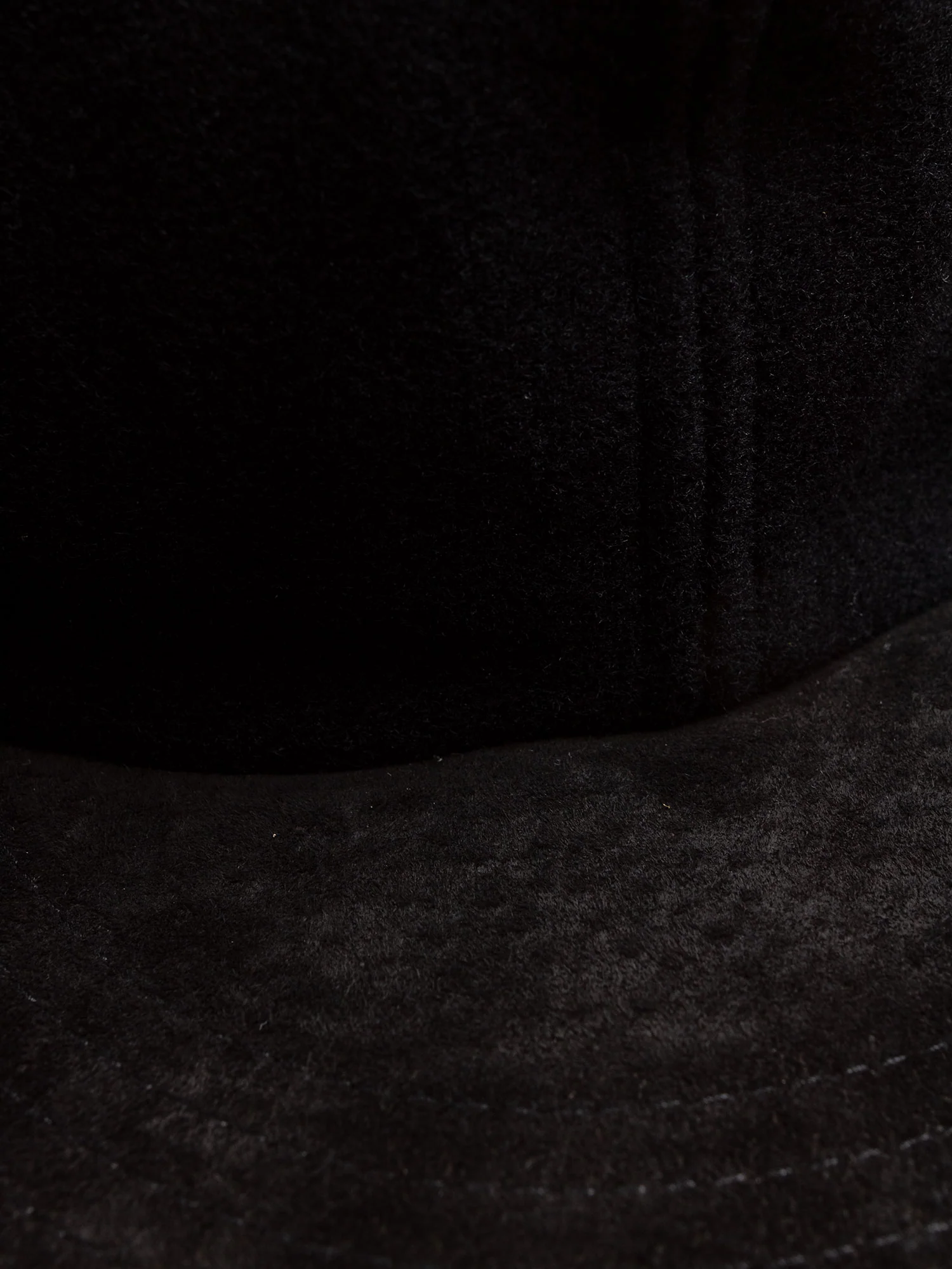 2 Tone Wool Cap in Black - Image 3